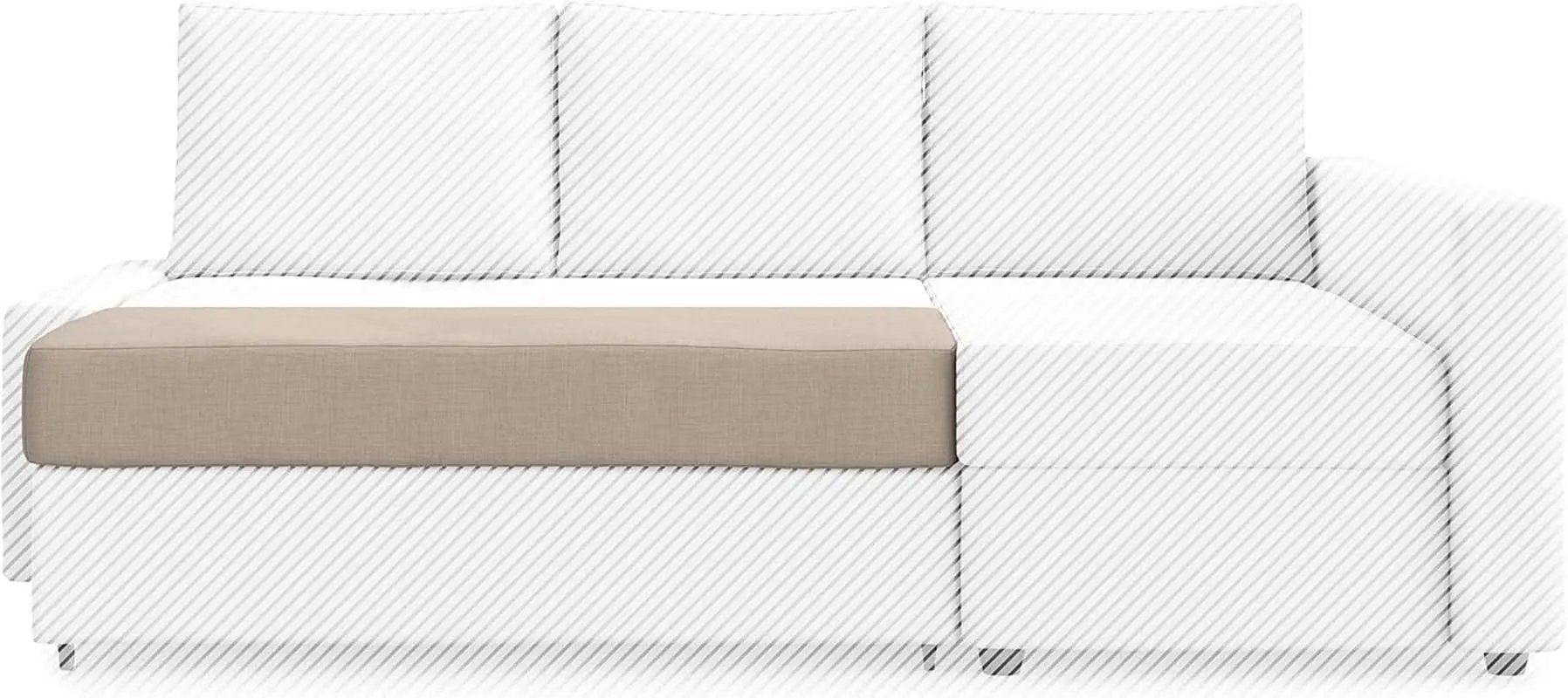 Friheten Slipcover For IKEA Sofa Bed Light Khaki Snug Fit from PriceLows™