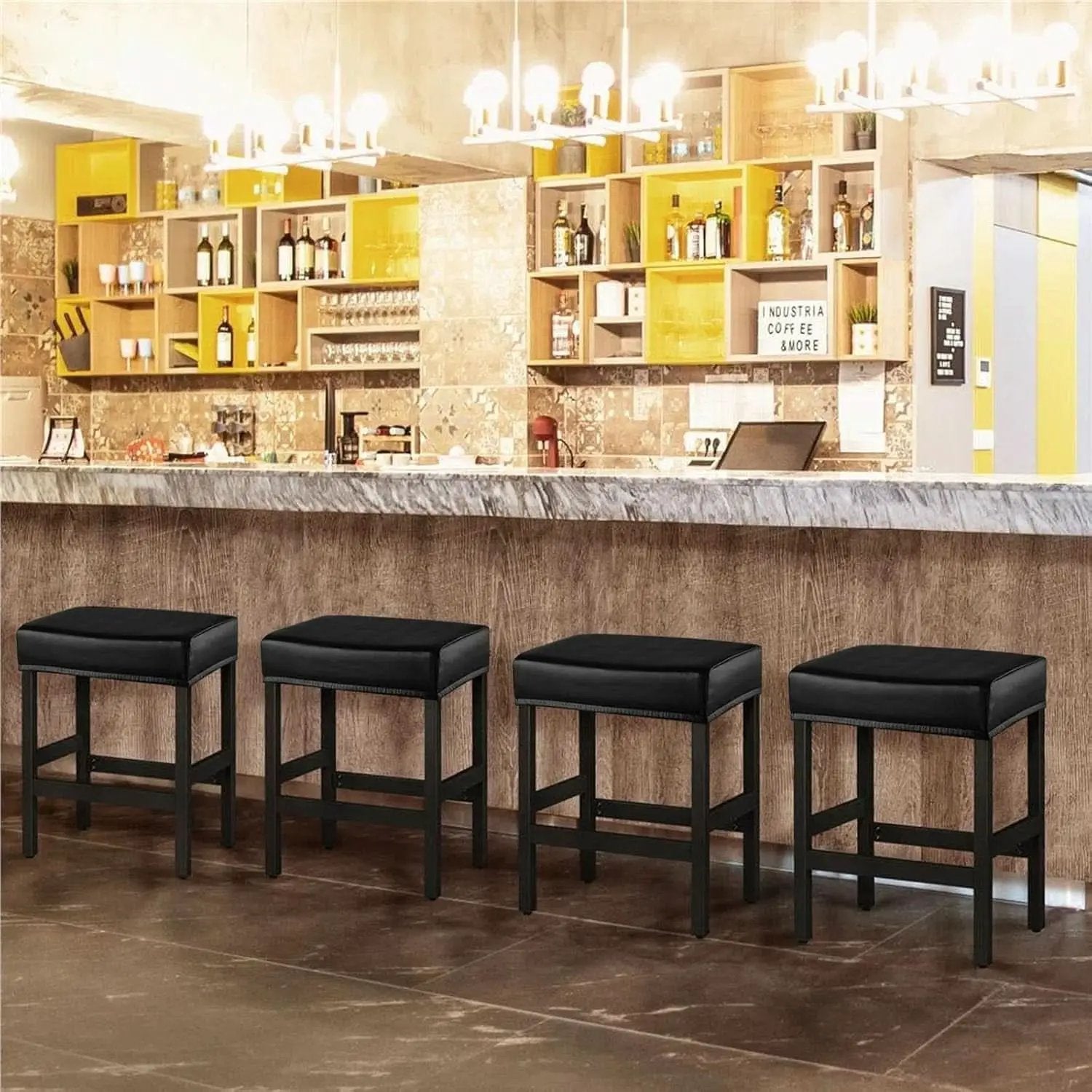 Rectangular Bar Stool Covers 4 Pack Stretch Waterproof from PriceLows™