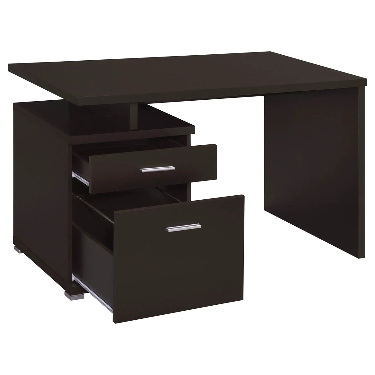 Irving 47-inch 2-drawer Office Computer Desk | 47.25 x 23.5 x 29.5 in | Engineered Wood & Veneer | Cappuccino