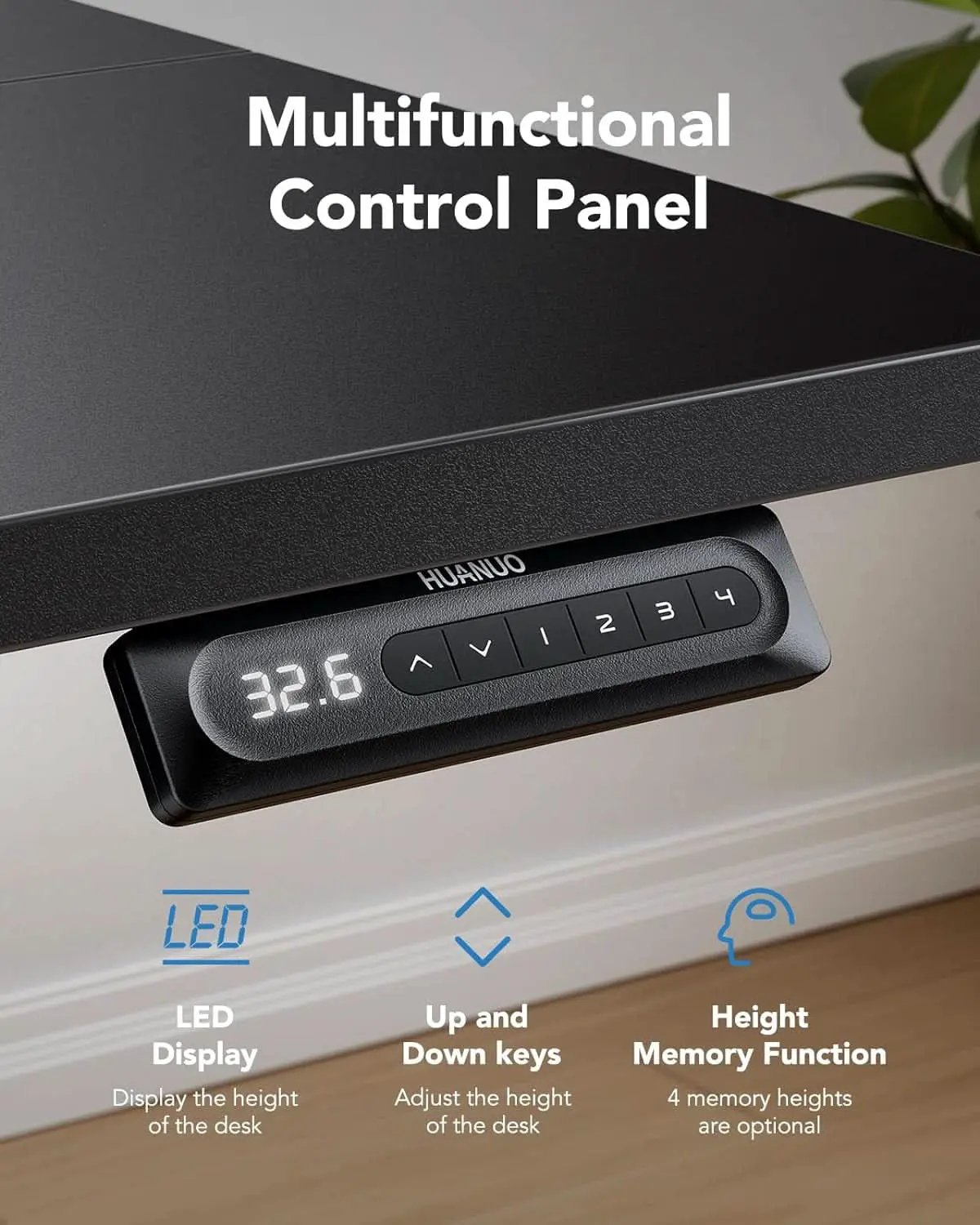 48 Inch Black Electric Standing Desk With Adjustable Height And Memory Settings from PriceLows™