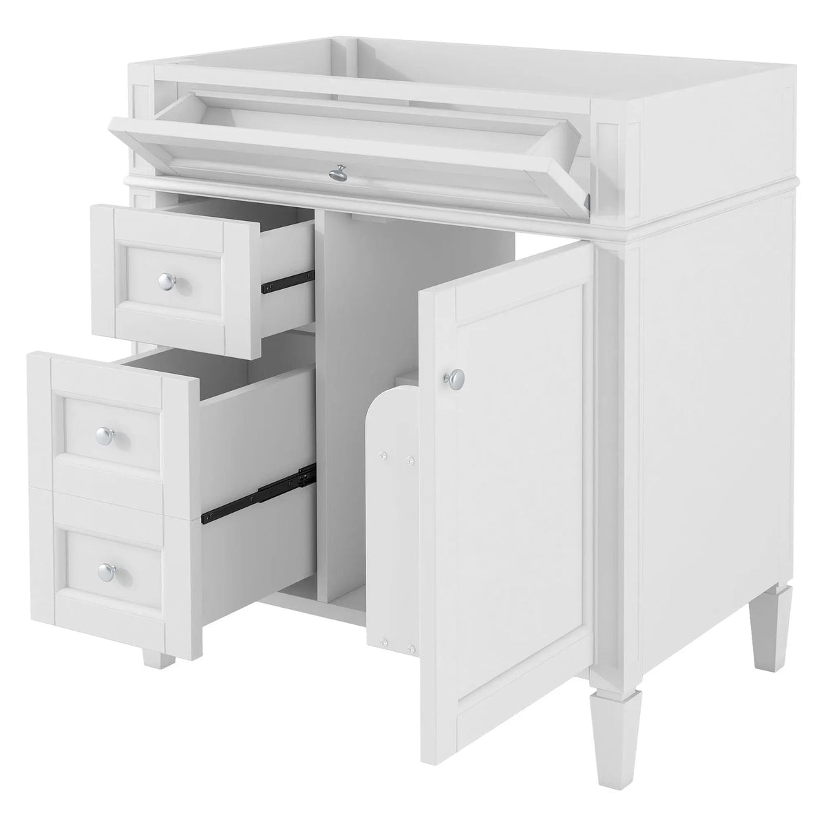 Bathroom Vanity | 3 Drawers | Blue Finish | Tip Out