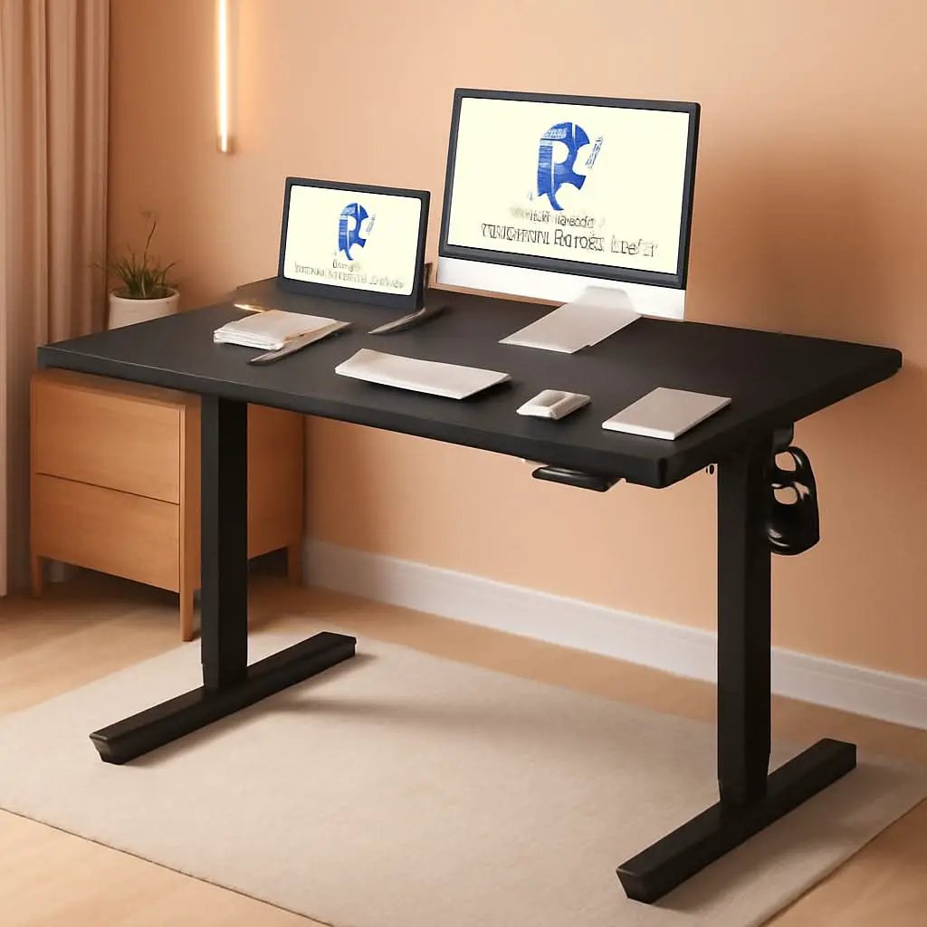 Electric Height Adjustable Standing Desk 48 X 24 Black from PriceLows™