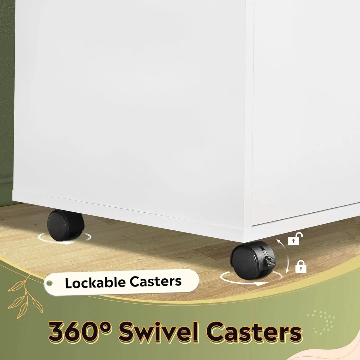 Rolling 3 Drawer File Cabinet With Printer Stand For Office from PriceLows™