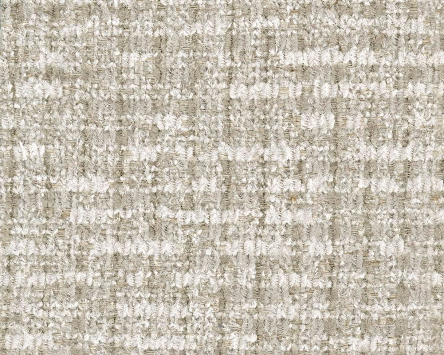 Beige Chenille Upholstered Ottoman With Cushioned Comfort from PriceLows™