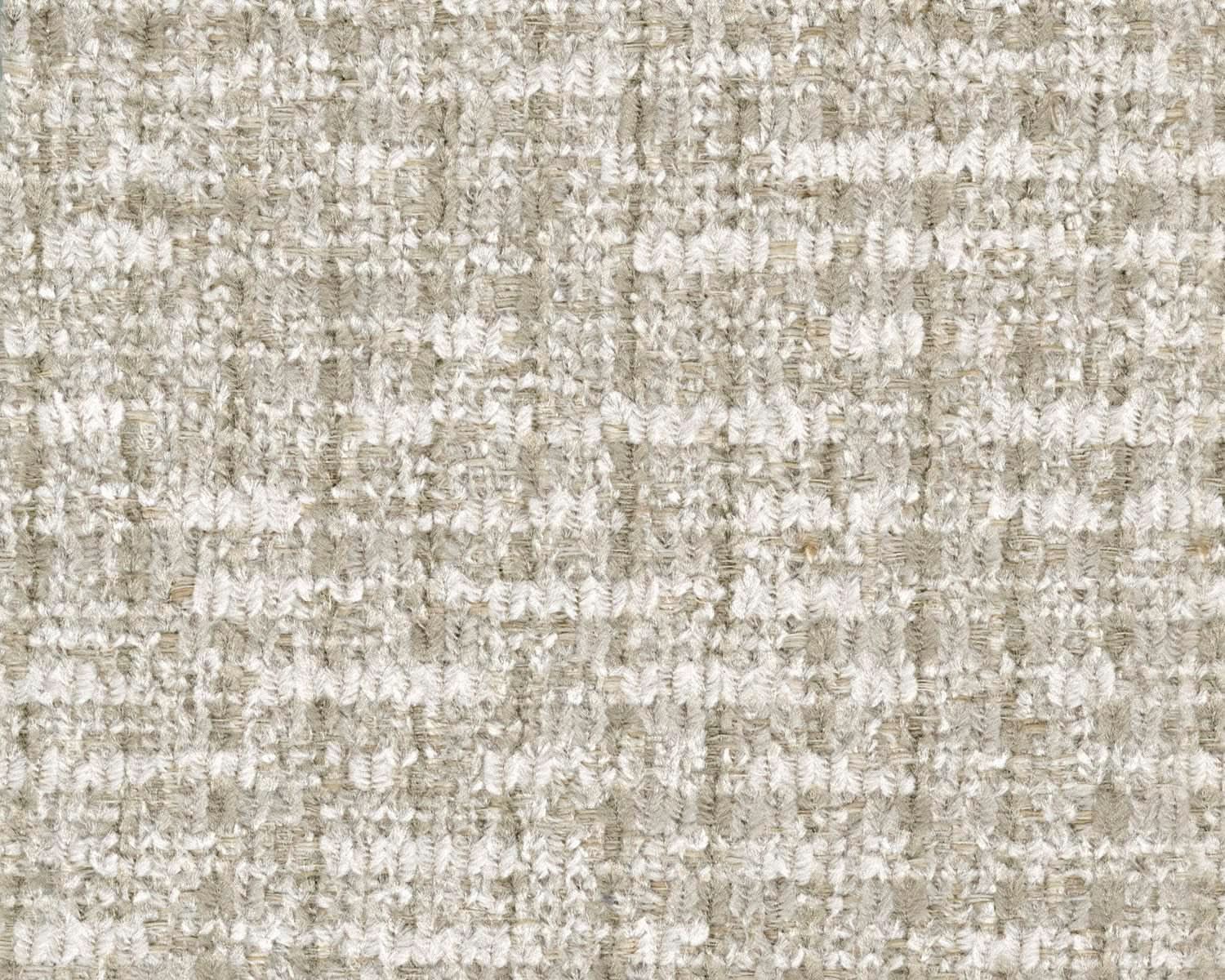 Beige Chenille Upholstered Ottoman With Cushioned Comfort from PriceLows™