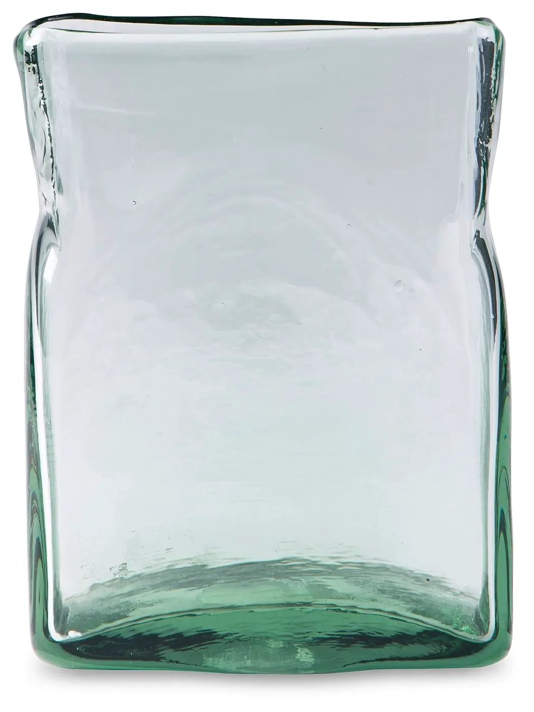 Taylow Transparent Glass Vase | Fluted Wide Opening | Long-Stemmed Blooms | 8 Inch Height
