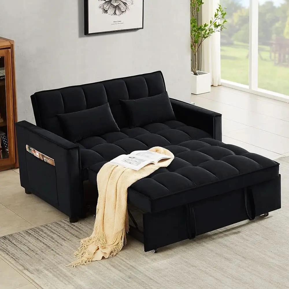 Velvet Sofa Bed With Adjustable Sleeper For Small Spaces from PriceLows™