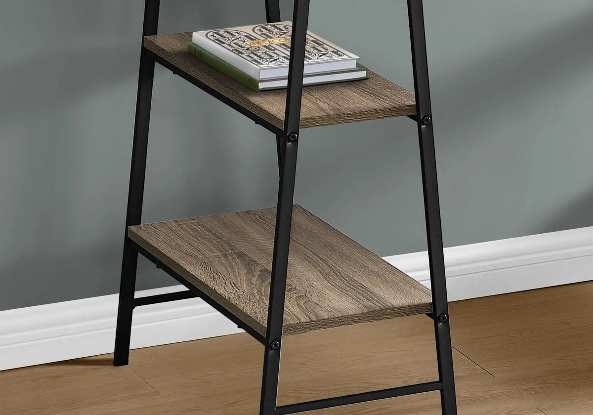 Industrial Computer Desk With Shelves | 47.25 Inch Width | 4 Open Shelves | Thick Desktop