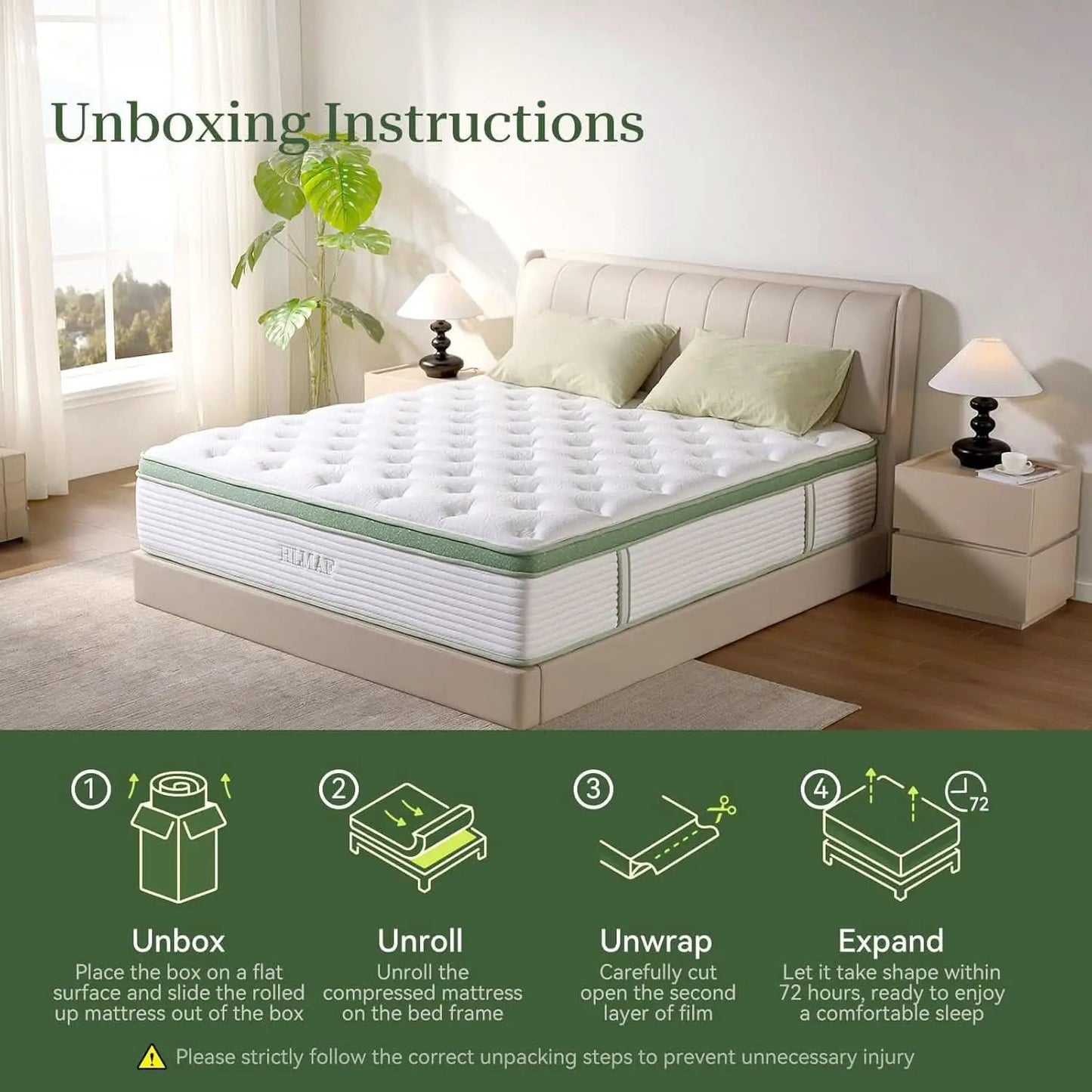 Queen 12 Inch Orthopedic Support Memory Foam Mattress from PriceLows™