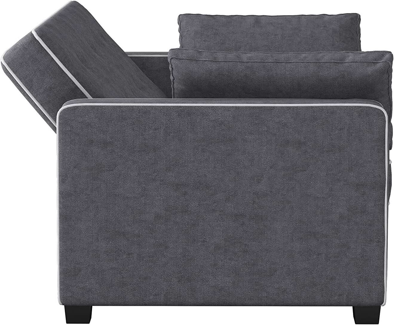 Ainsley Loveseat With Pull Out Sleeper Microfiber Charcoal from PriceLows™