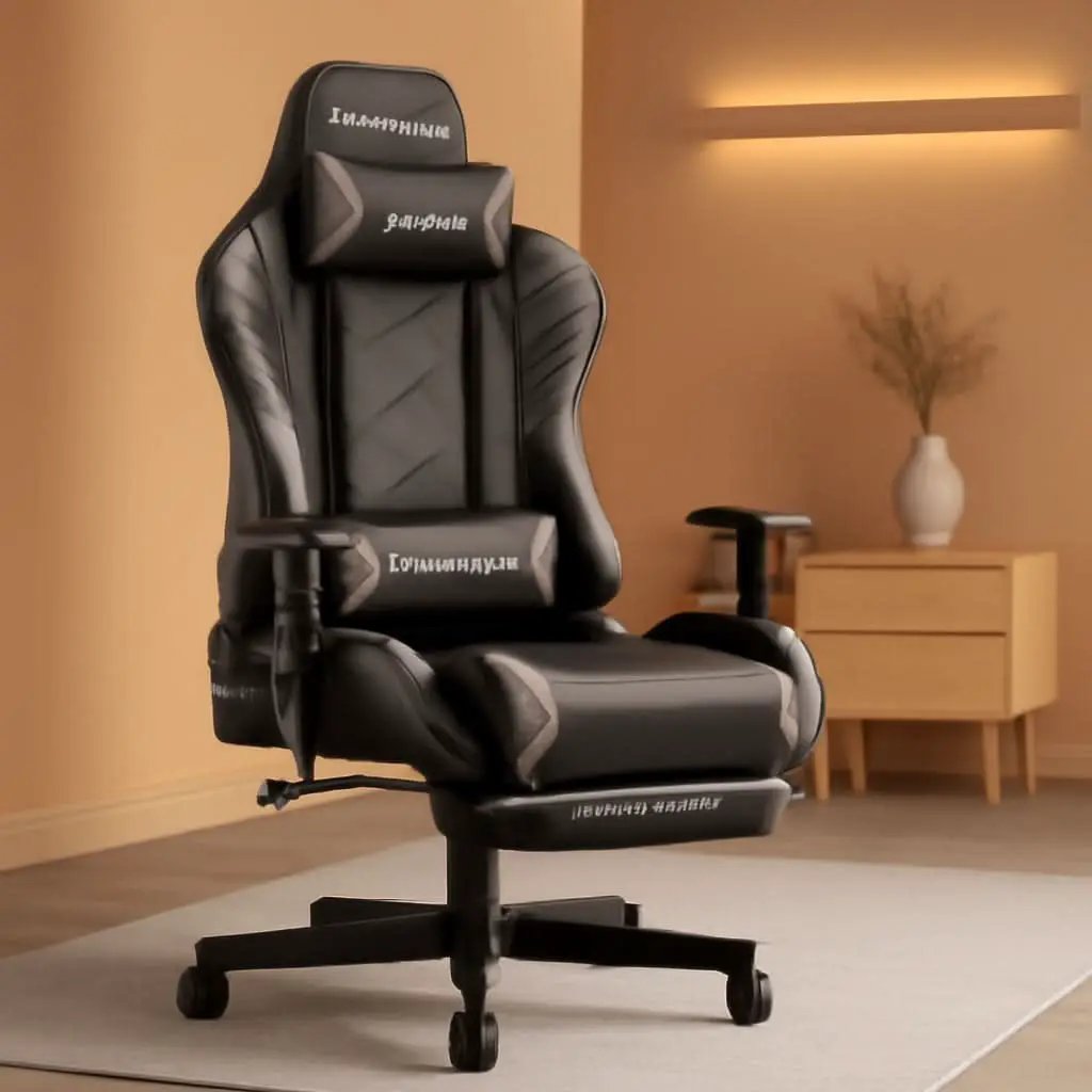Gaming Chair With Bluetooth Speakers And Footrest Blue from PriceLows™