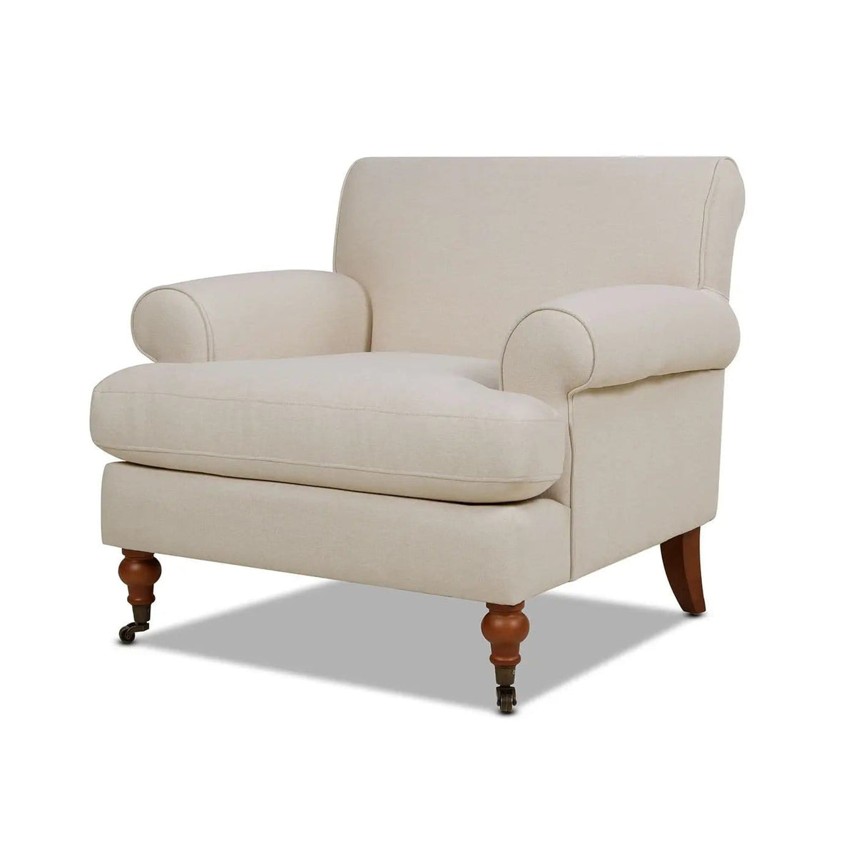 Alana Lawson Accent Arm Chair With Casters | 2 Pieces | Plywood | Living Room