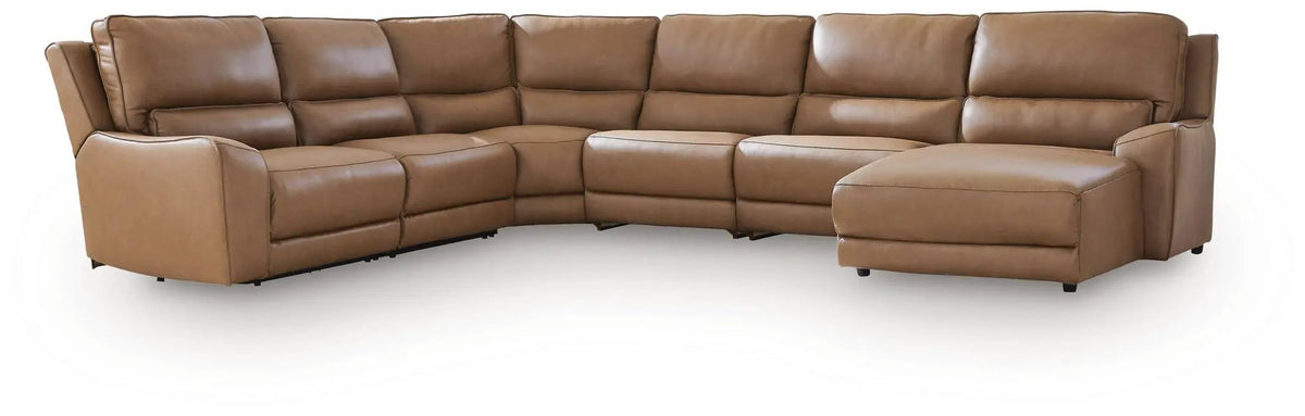 DeepWakes Power Reclining Sectional | Chaise Included | Ultra-Stylish Design | 130 Inch Length