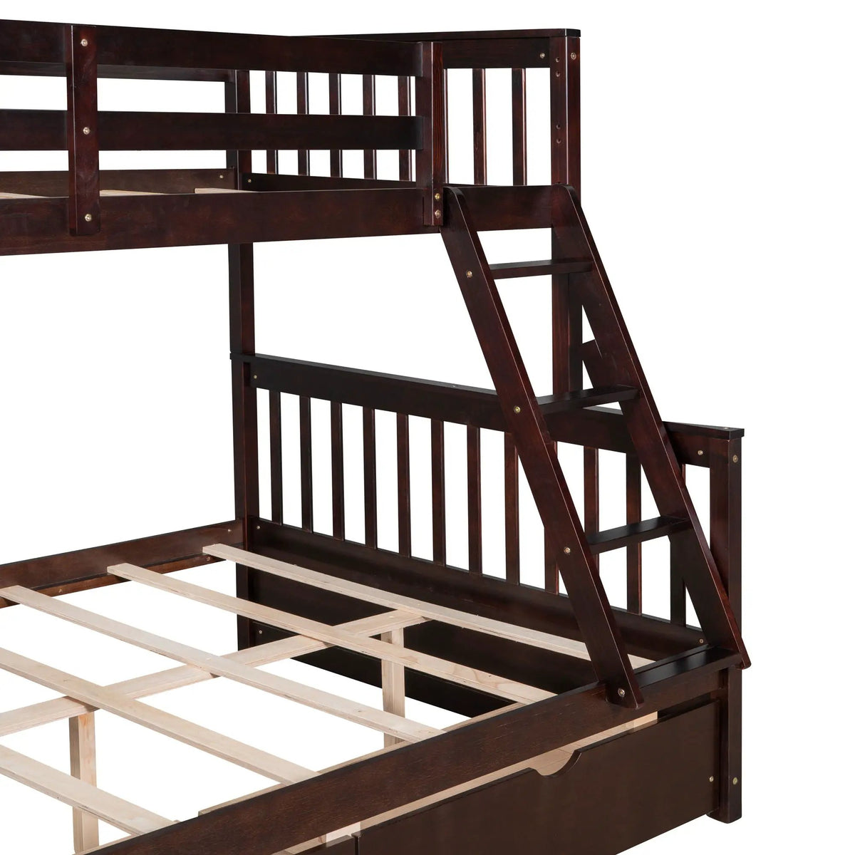 Bunk Bed With Ladders | 2 Storage Drawers | Space-Saving Design | Sleepover Ready