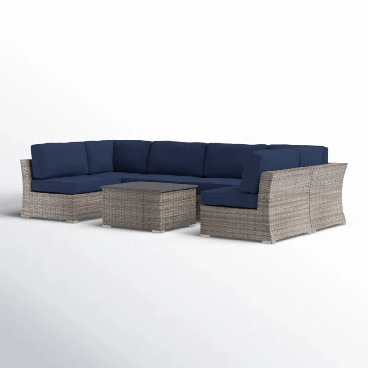 Wicker Sectional Sofa Set | Rustproof Aluminum Frame | Oversized Comfort | Weather-Resistant Wicker