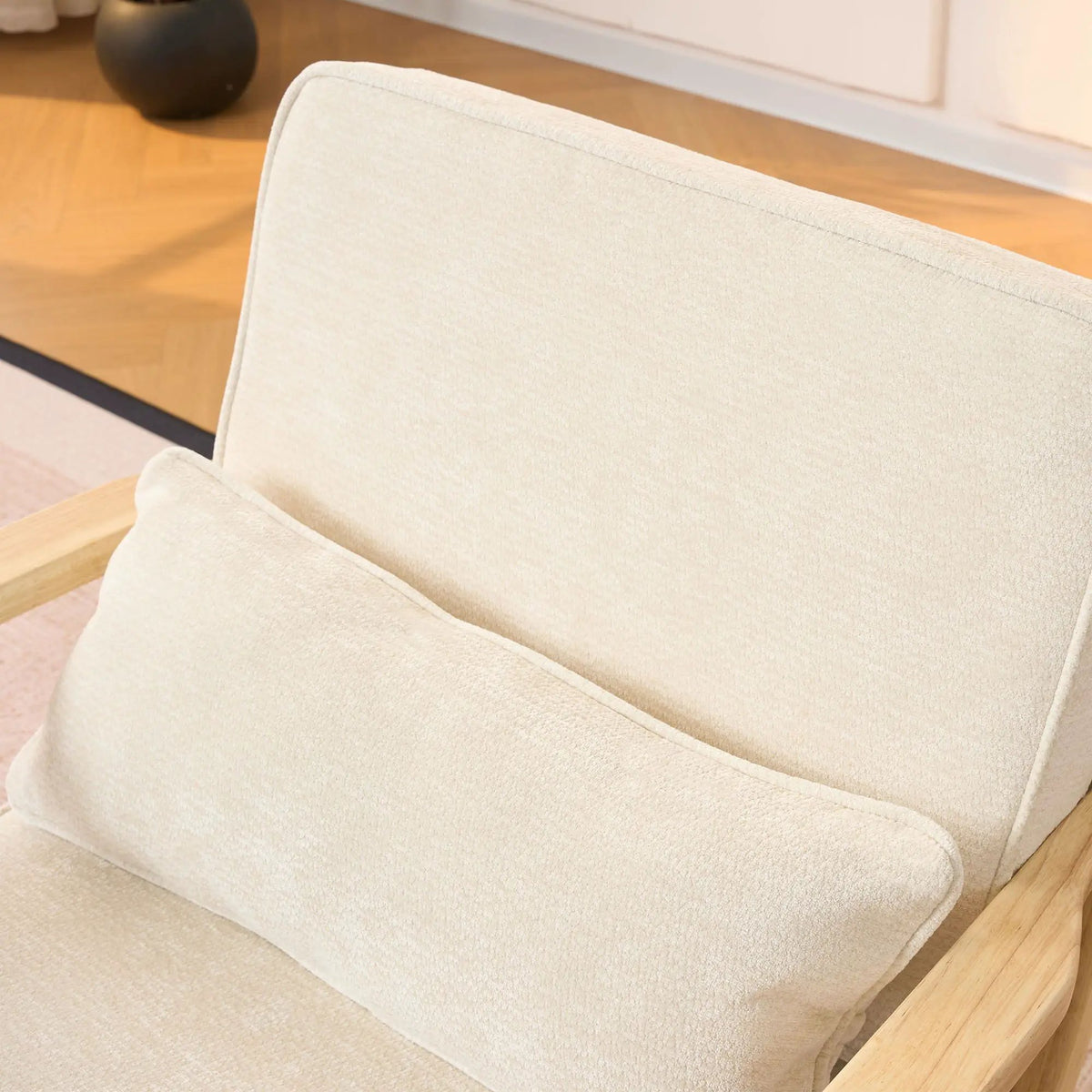 Living Room Chair | Lumbar Pillow | Mid Century Modern | Fabric