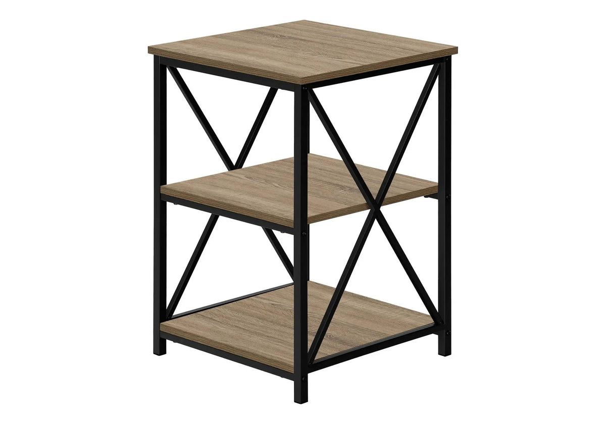 3-Tier Accent Table | Marble Look | Square Tabletop | Contemporary Side Table