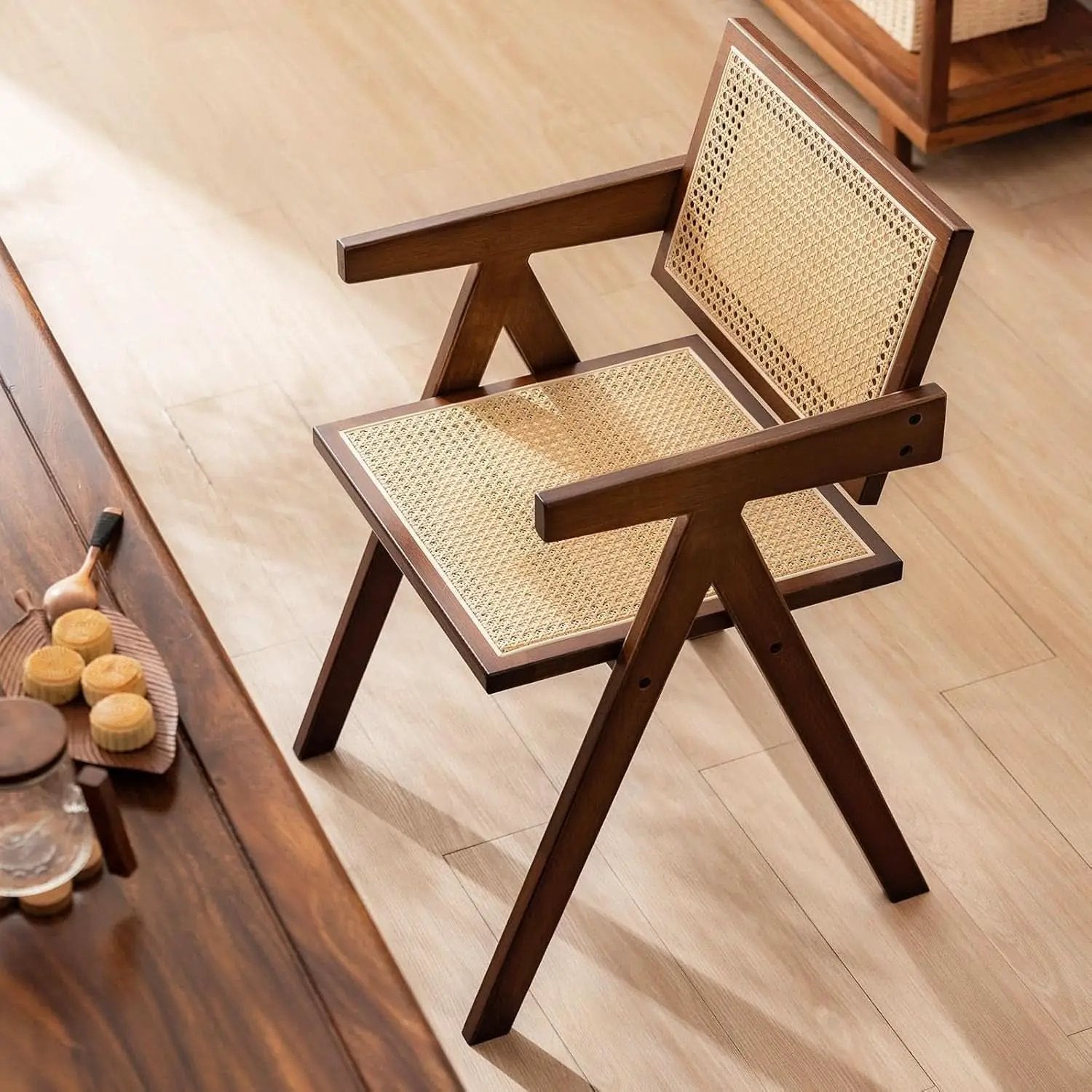 Brown Rattan Accent Chairs Set Of 2 For Indoor Outdoor Use from PriceLows™