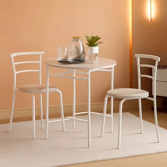 Small Minimalist Wooden Kitchen Table And Chair Set For Two from PriceLows™