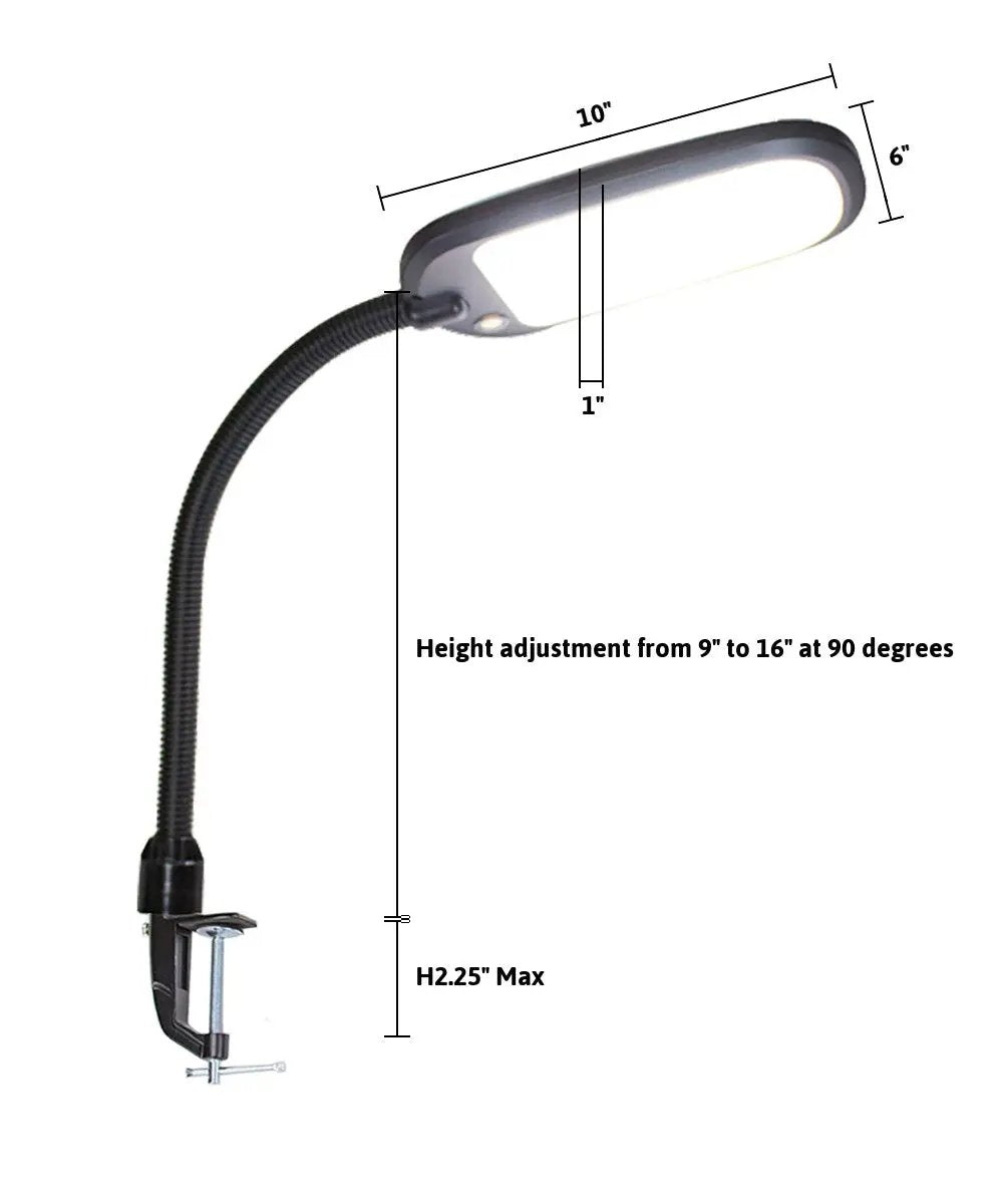 Clamp On LED Reader Lamp | 1122 Lumens | Full Spectrum | 26 Inch