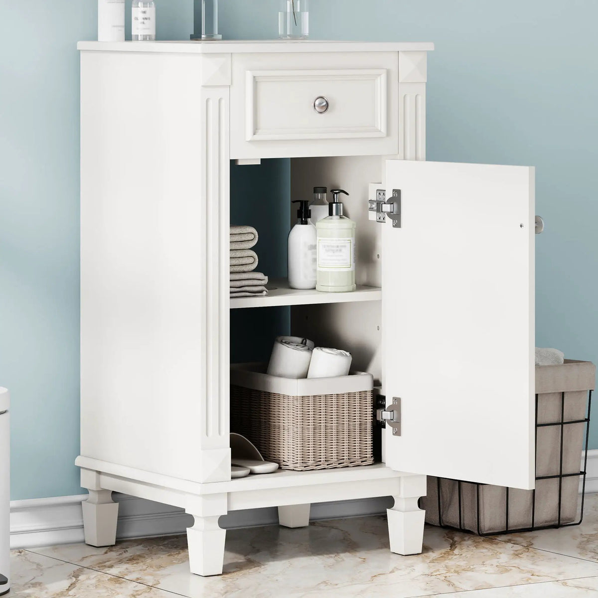 Bathroom Vanity | Solid Wood | Integrated Sink | Soft Closing Doors