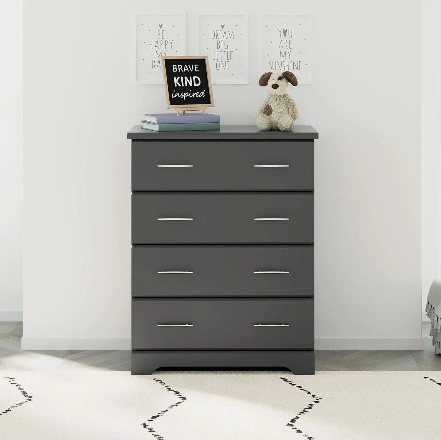 Brookside 4 Drawer Dresser Gray Greenguard Gold Certified from PriceLows™