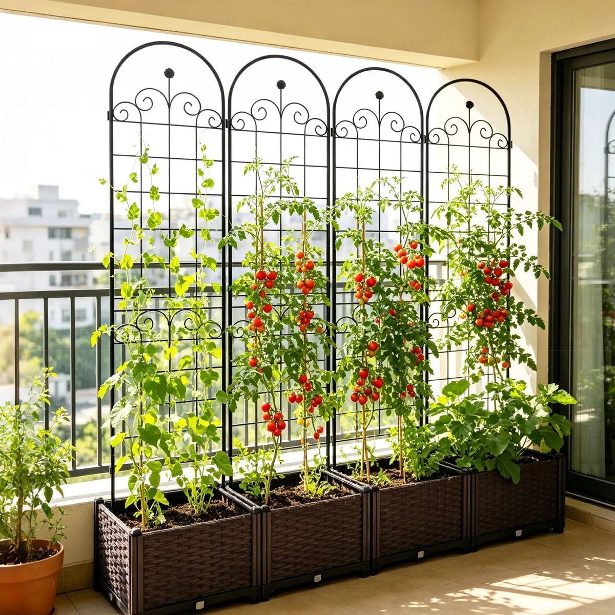 Metal Garden Trellis For Climbing Plants Outdoor Rustproof Plant Support Rose | Outdoor Decor | Metal | Outdoor Living