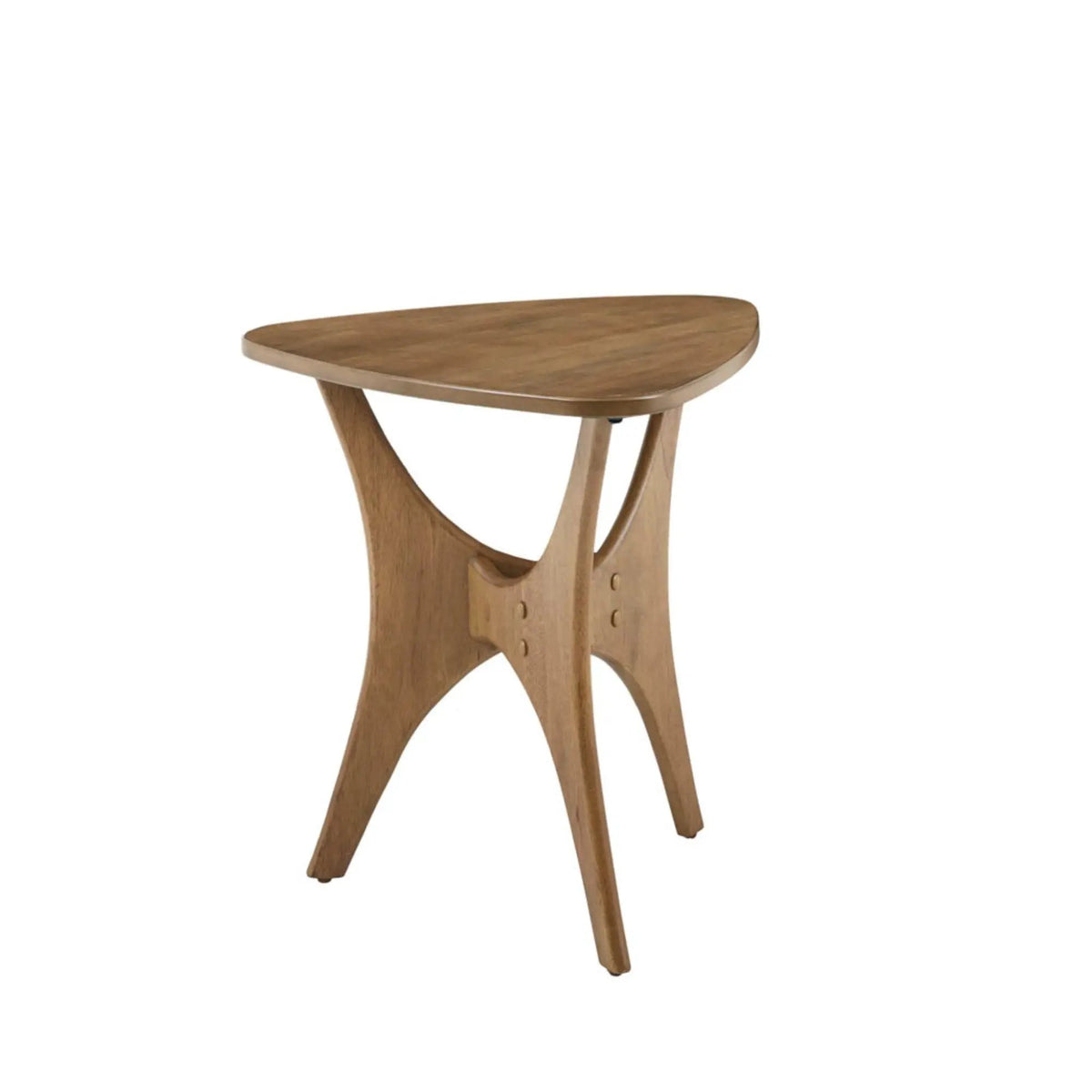 Triangle Accent Table | Wood Veneer Top | Natural Elm Finish