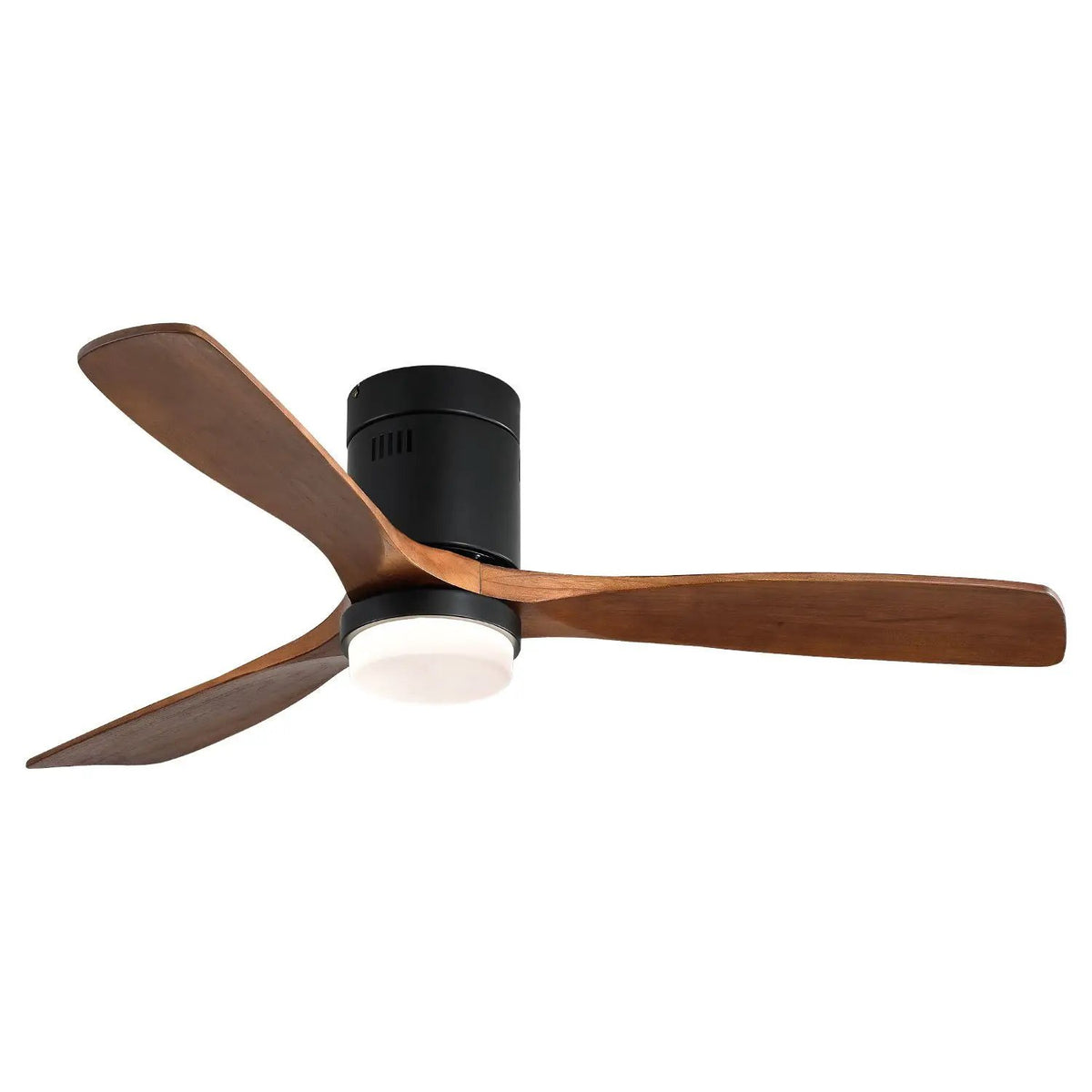 Black Indoor Ceiling Fan | 52 Inch Span | Reversible DC Motor | Integrated LED Light