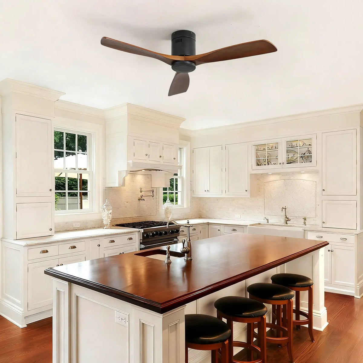 Low Profile Ceiling Fan | 52 Inch Span | 3 Blades | Noiseless Reversible DC Motor