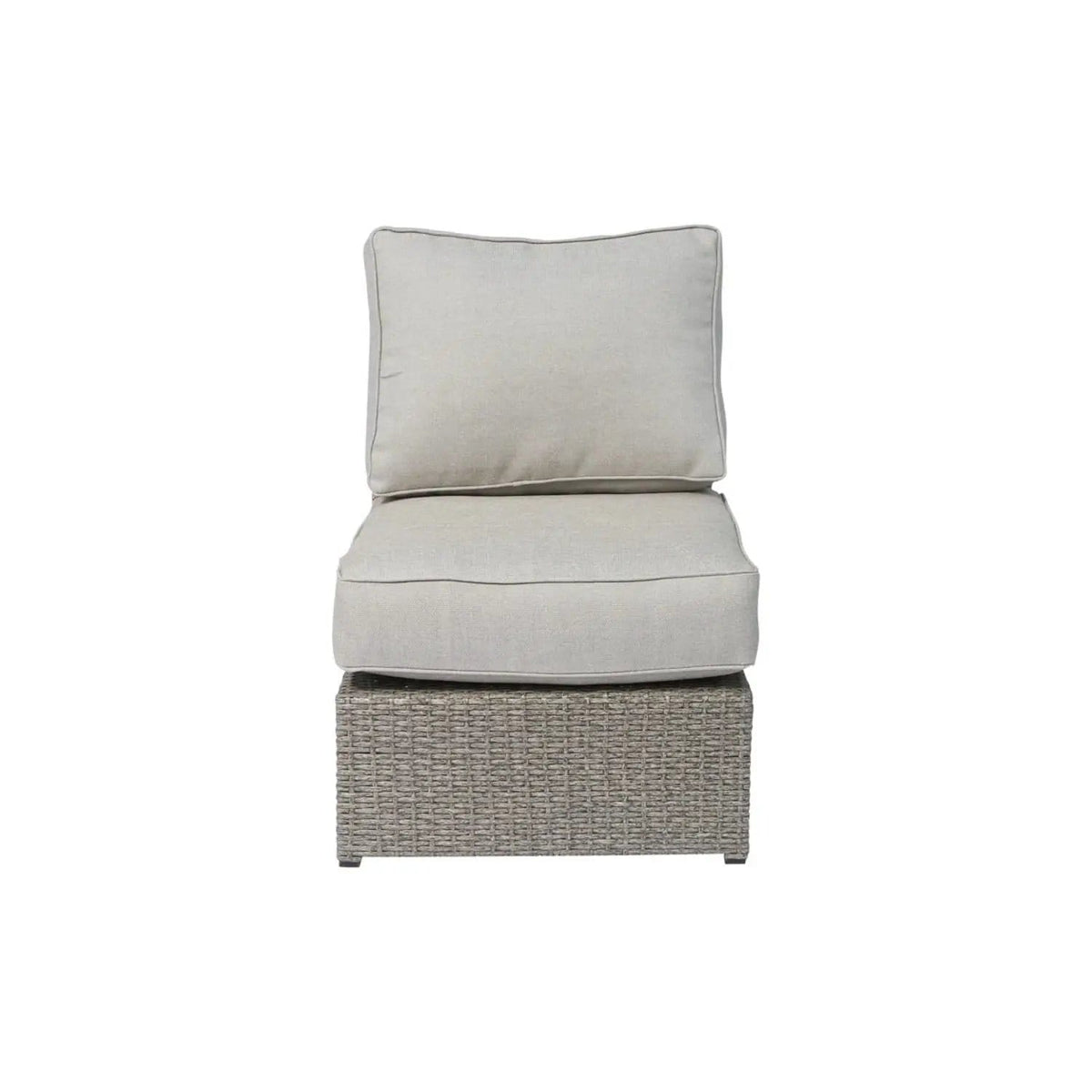 Wicker Outdoor Sectional With Weather Resistant Cushions And Table 2 Piece Outdoor | 2 Piece Outdoor Set | Wicker & Aluminum | Living Room