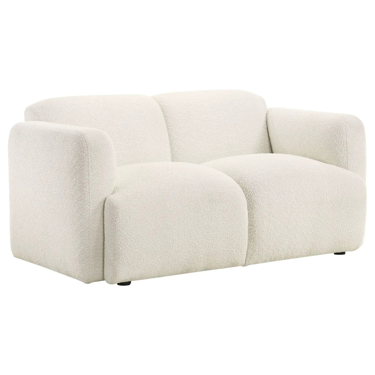 Dorset 3-piece Upholstered Round Track Arm Sofa Set | 3-Piece Set | Fabric | White