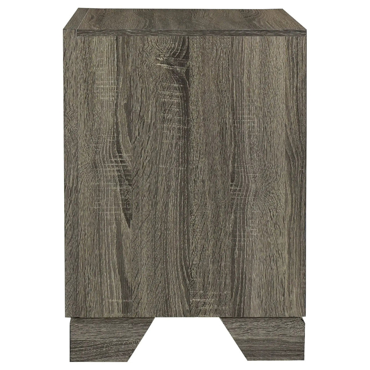 Wright 2-drawer Nightstand Bedside Table Brown | 21.75 x 16.75 x 24.75 in | Veneer & Wood | Oak