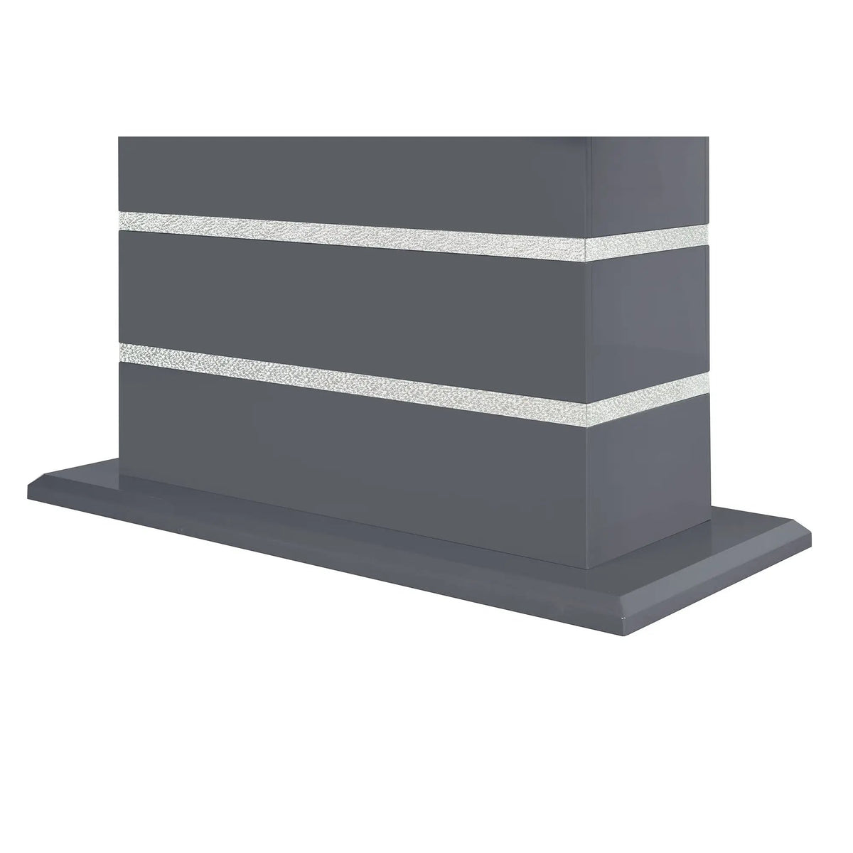 Ariya Dining Table | 79 Inch Width | High Gloss Finish | Glitter Detailing