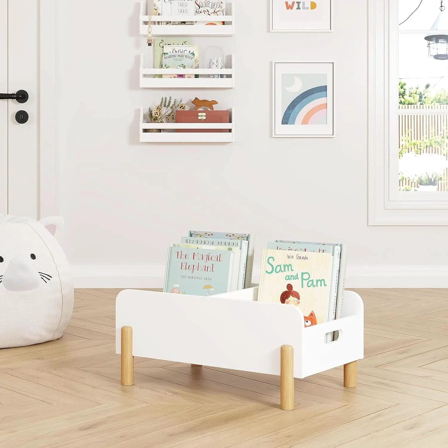 Montessori Toddler Bookshelf With Adjustable Dividers from PriceLows™