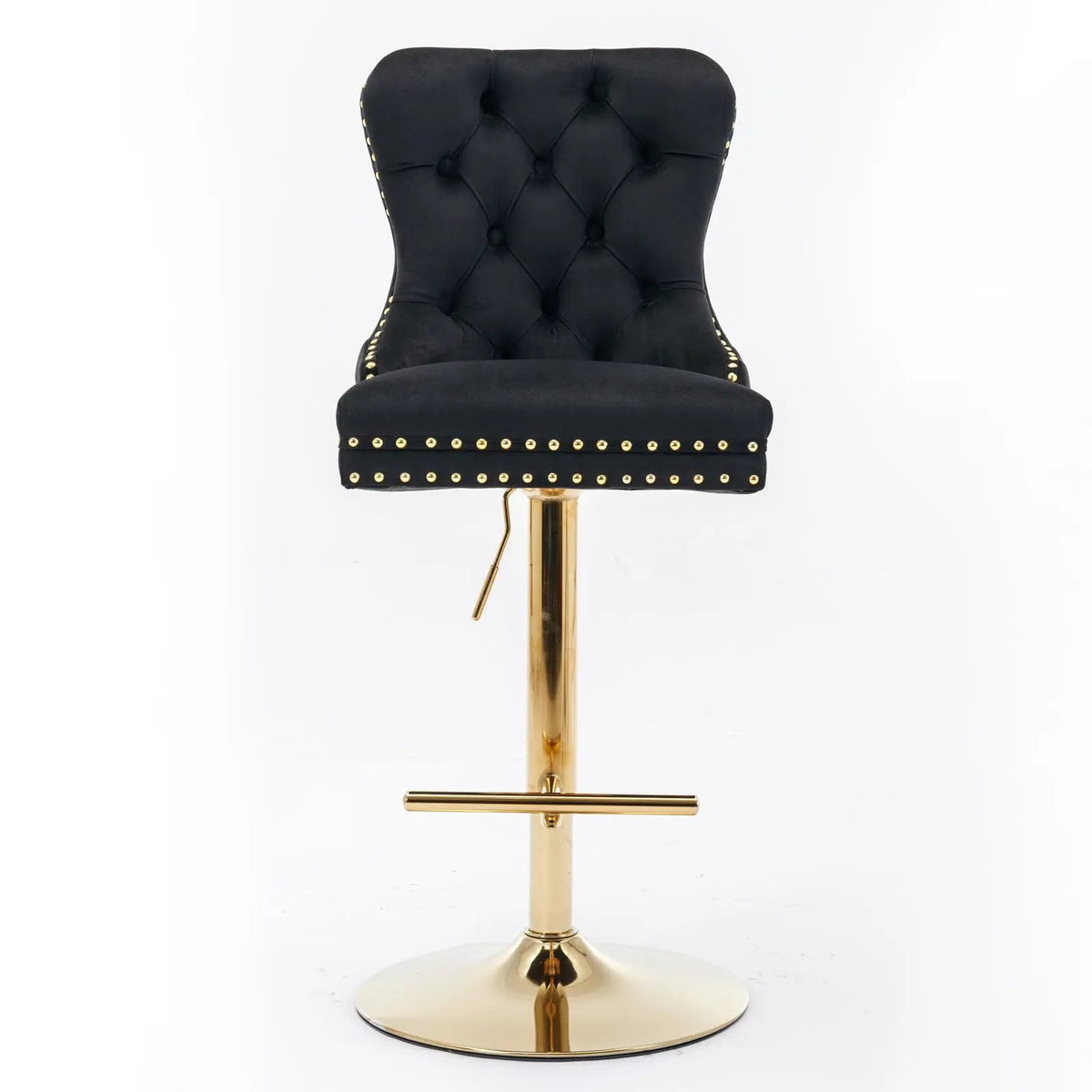 Swivel Barstools | Set Of 2 | Adjustable 25-33 Inch Seat Height | Tufted Back Upholstery