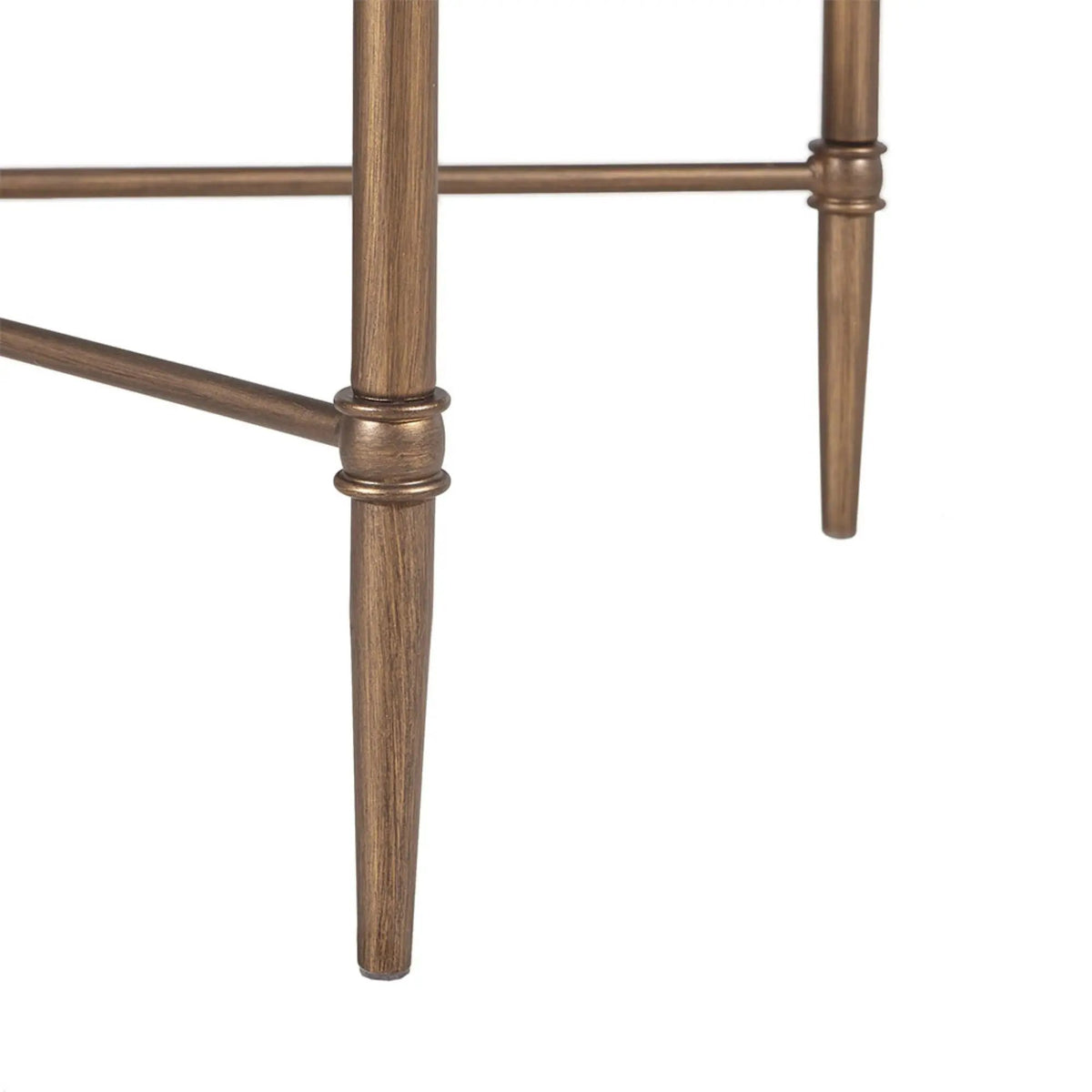 Metal Rectangle Coffee Table | Bronze Frame | 5mm Tempered Glass Top | Modern Style