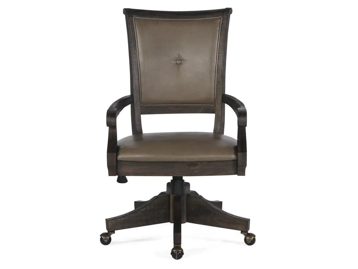 Sutton Place Swivel Chair | 25.75 x 22.5 x 38 in | Veneer | Weathered Charcoal