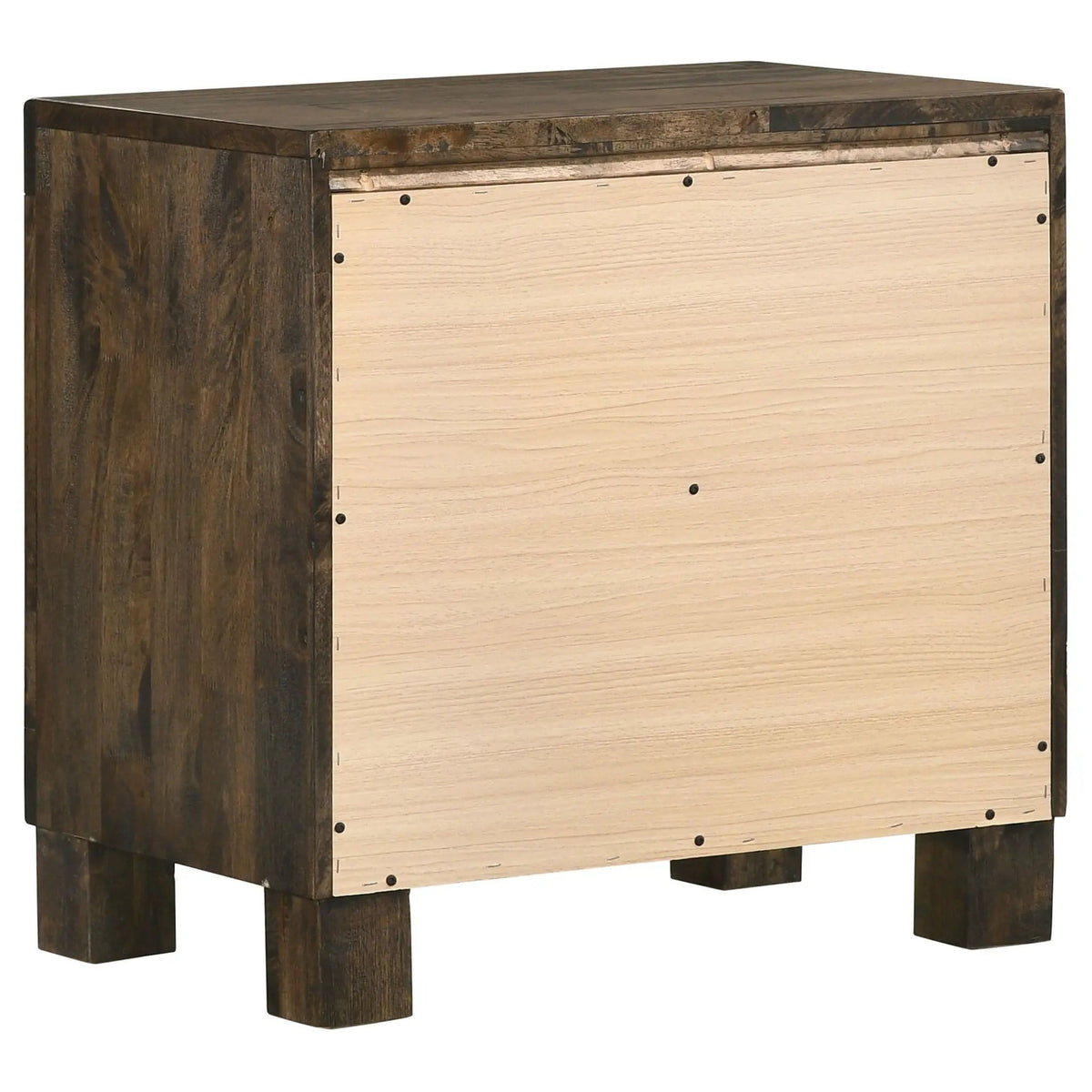 Woodmont 2-drawer Nightstand Rustic Golden | 23.25 x 15.5 x 24.25 in | Wood | Brown
