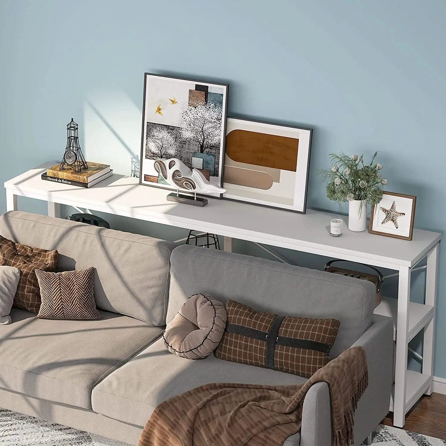 70.8 Inch Long Industrial TV Console With 3 Shelves from PriceLows™