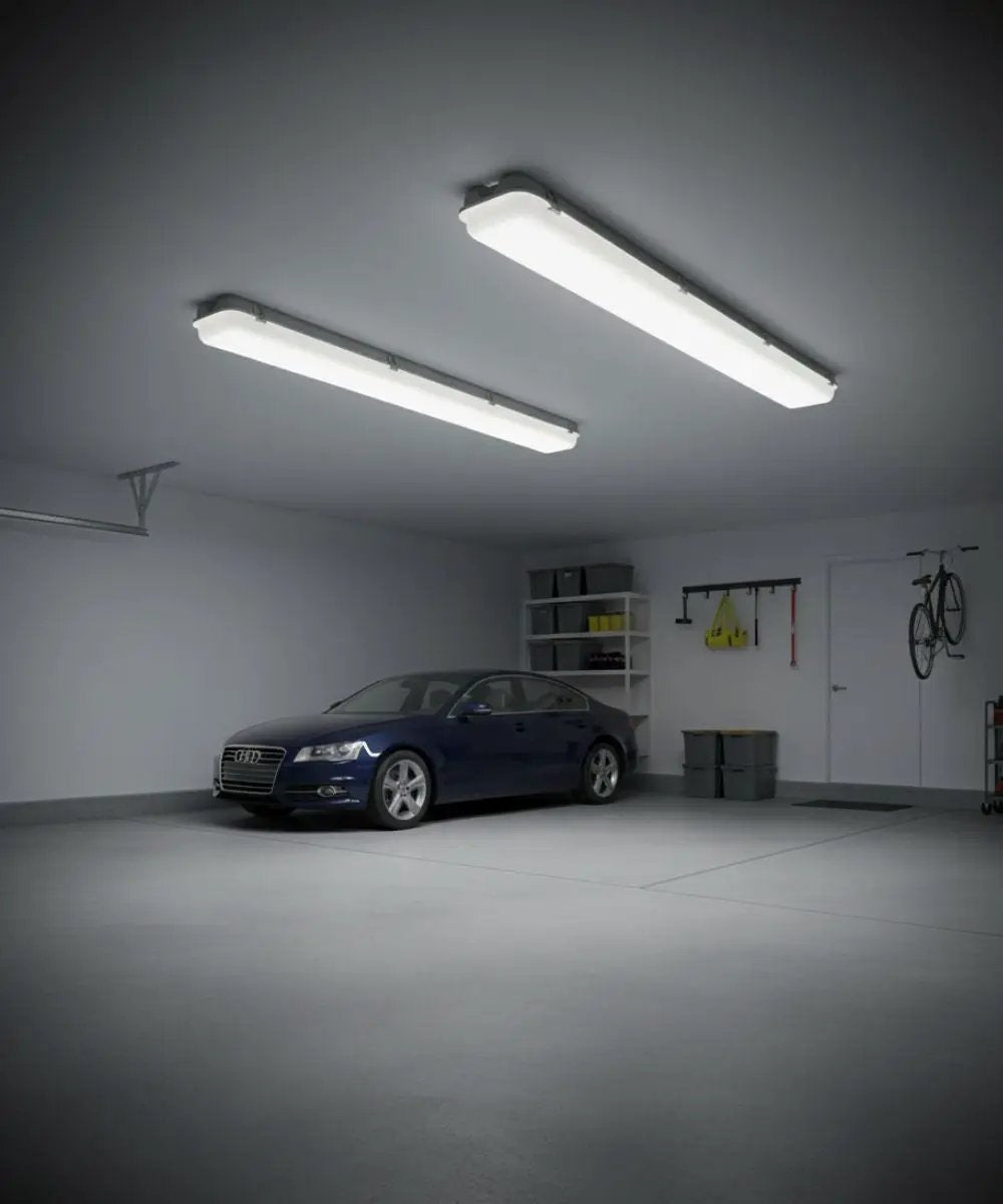 Linear Vapor Tight LED Light | 50 Inch Wide | Integrated Low Profile | 6 Pack