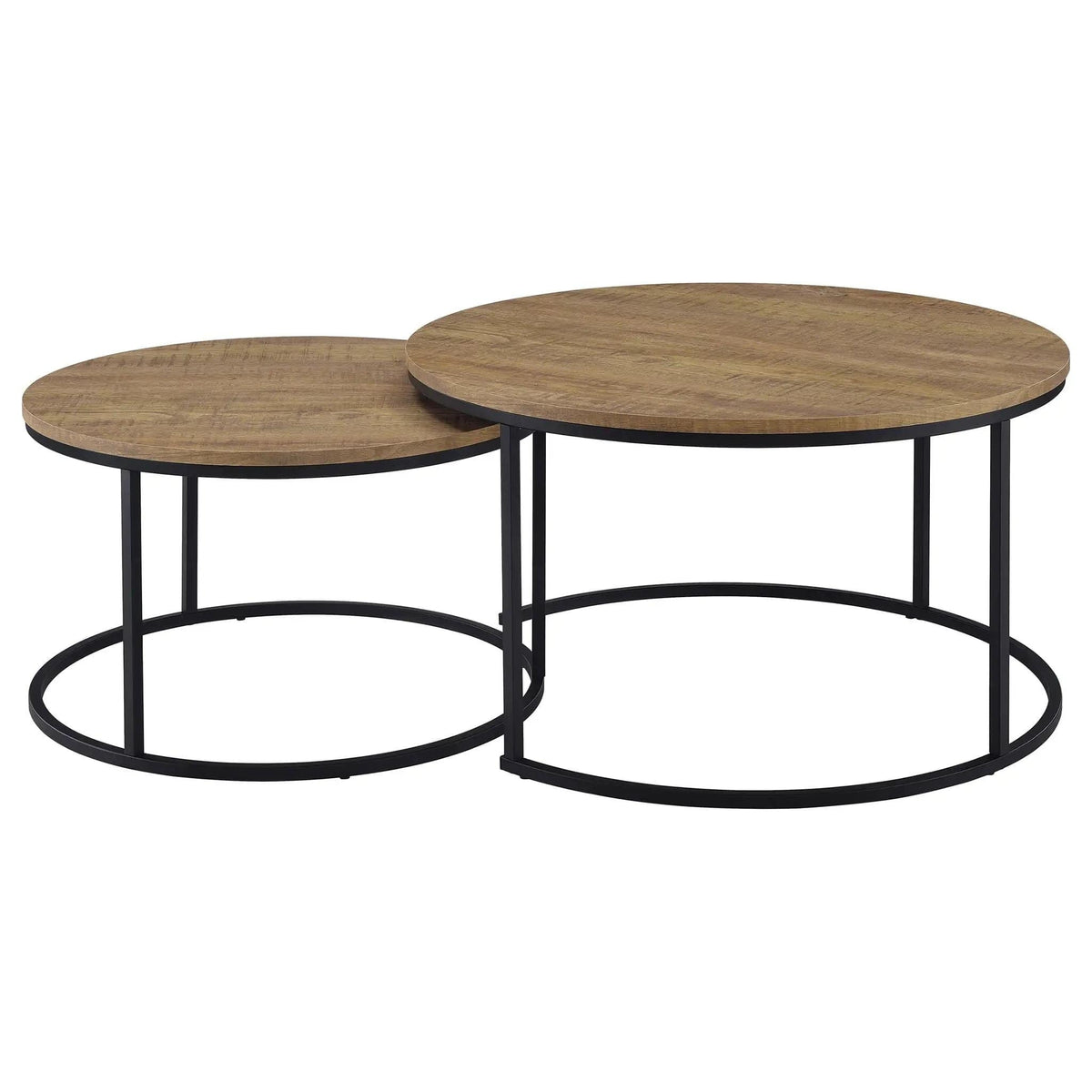 Lainey 2-piece Round Nesting Coffee Table Mango Table Set | 2-Piece Set | Metal | Dining Room