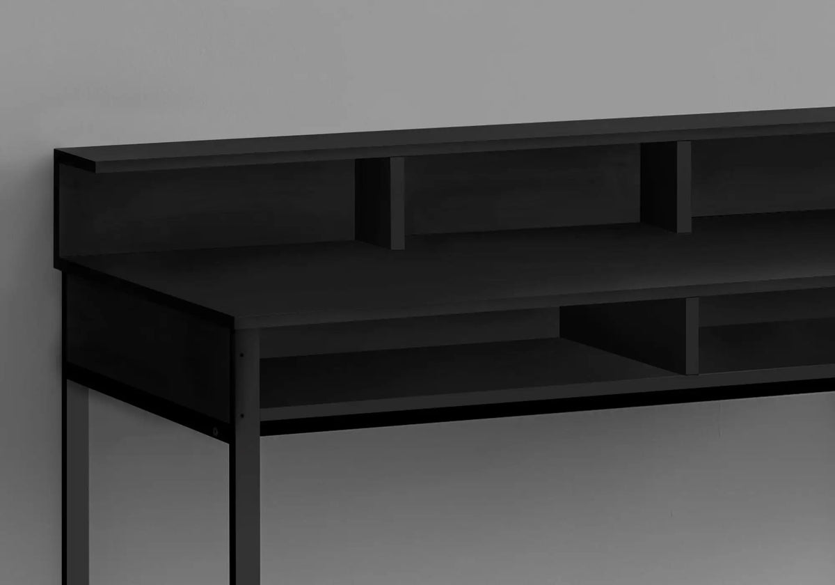 Standing Computer Desk | 47.5 Inch Height | Storage Shelves | Sturdy Metal Legs
