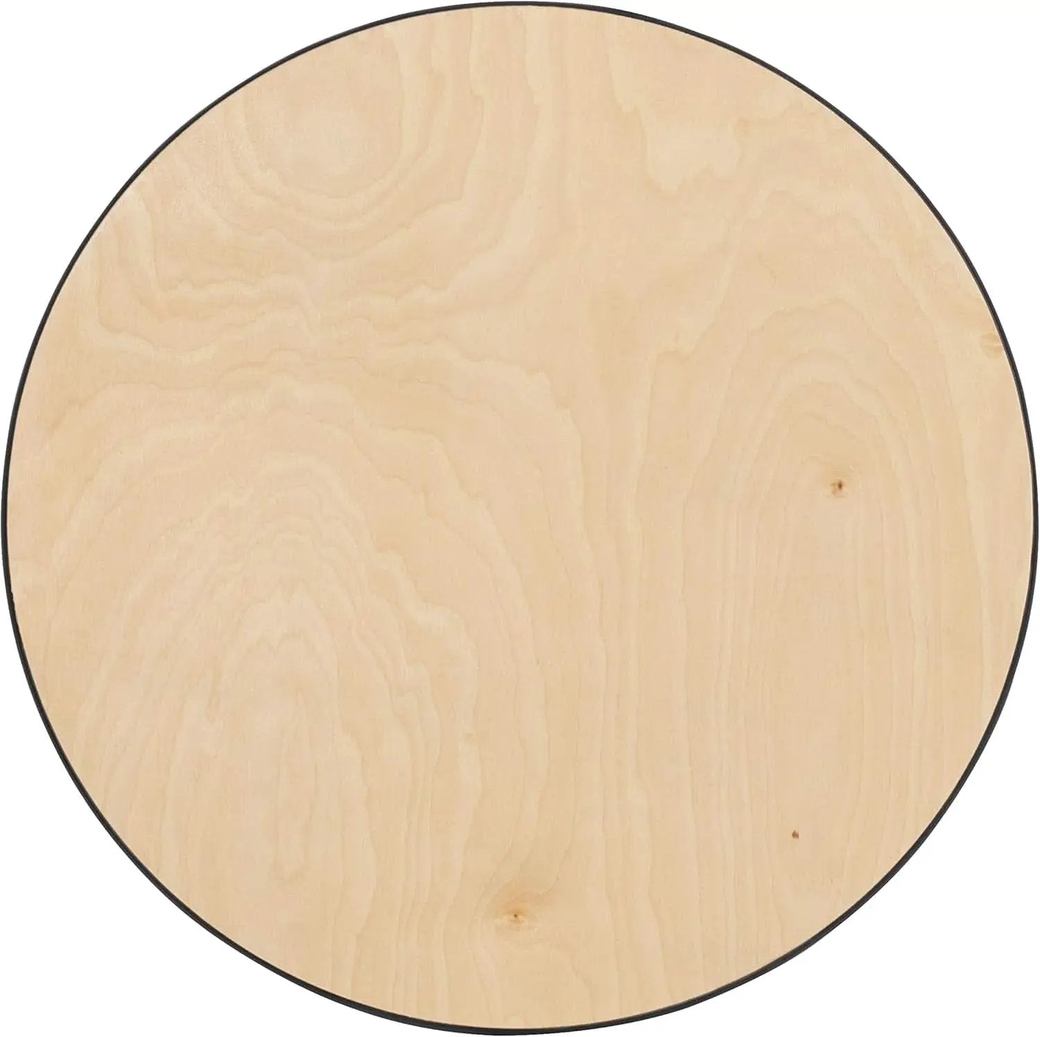 Natural Birch Wood Round Cocktail Table Adjustable from PriceLows™