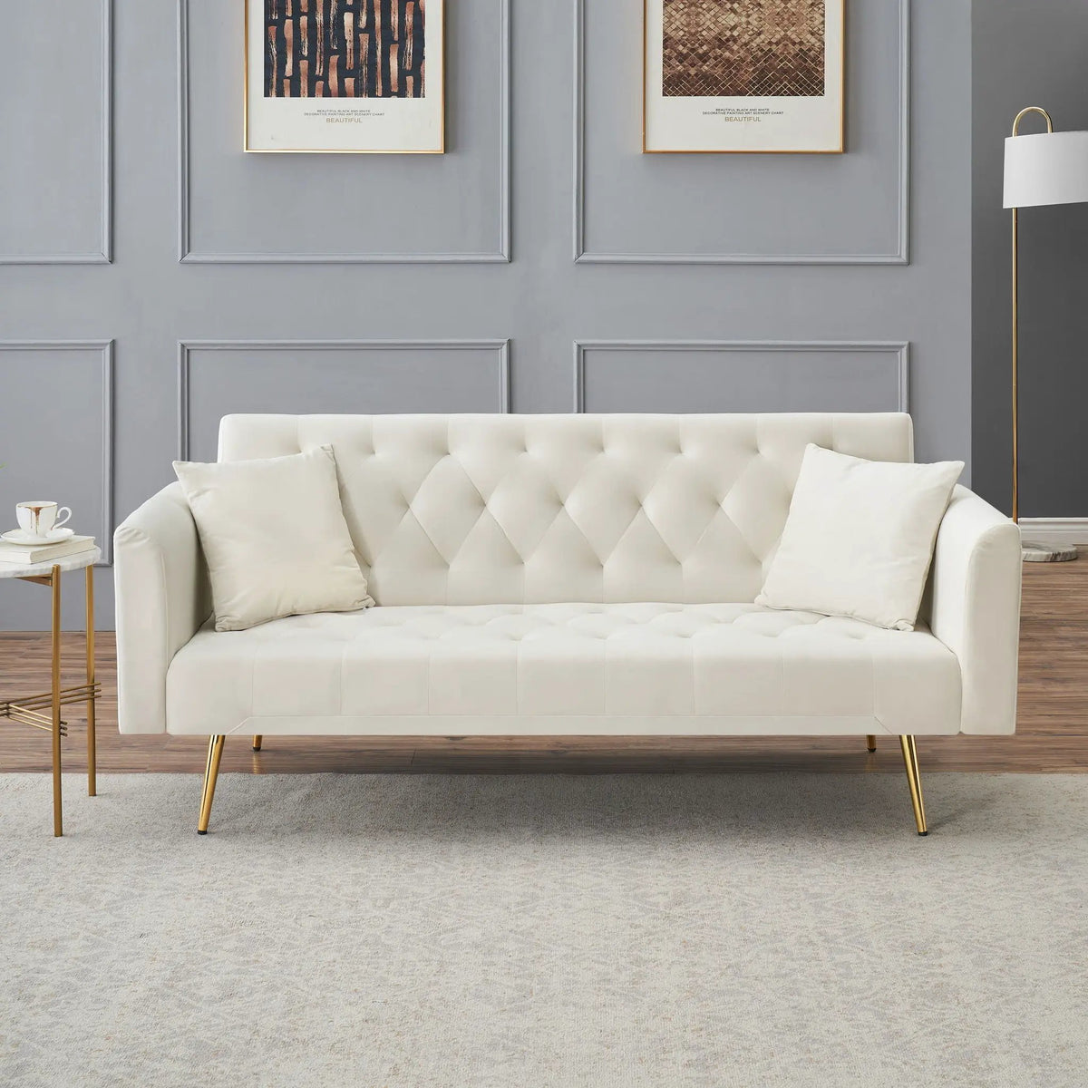 Convertible Folding Sofa Bed | Double Size | Small Space Design | Living Room Futon