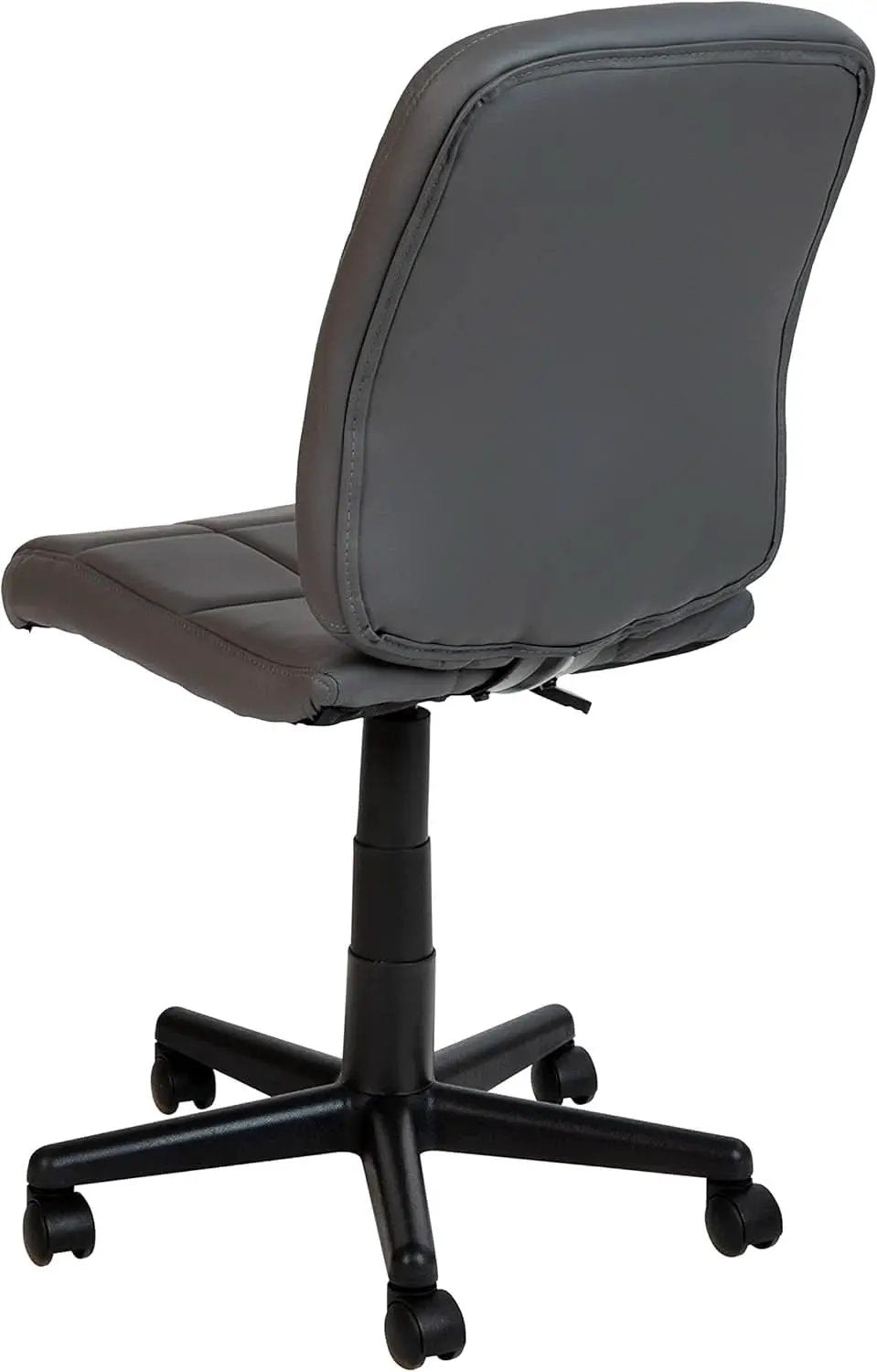 Clayton Mid Back Swivel Task Chair Gray Vinyl Upholstery from PriceLows™