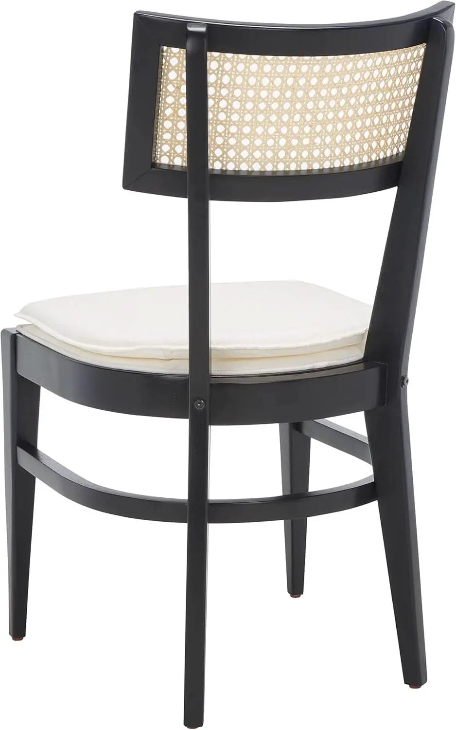 Galway Coastal Dining Chair Black Frame Cane Seat Cushion from PriceLows™