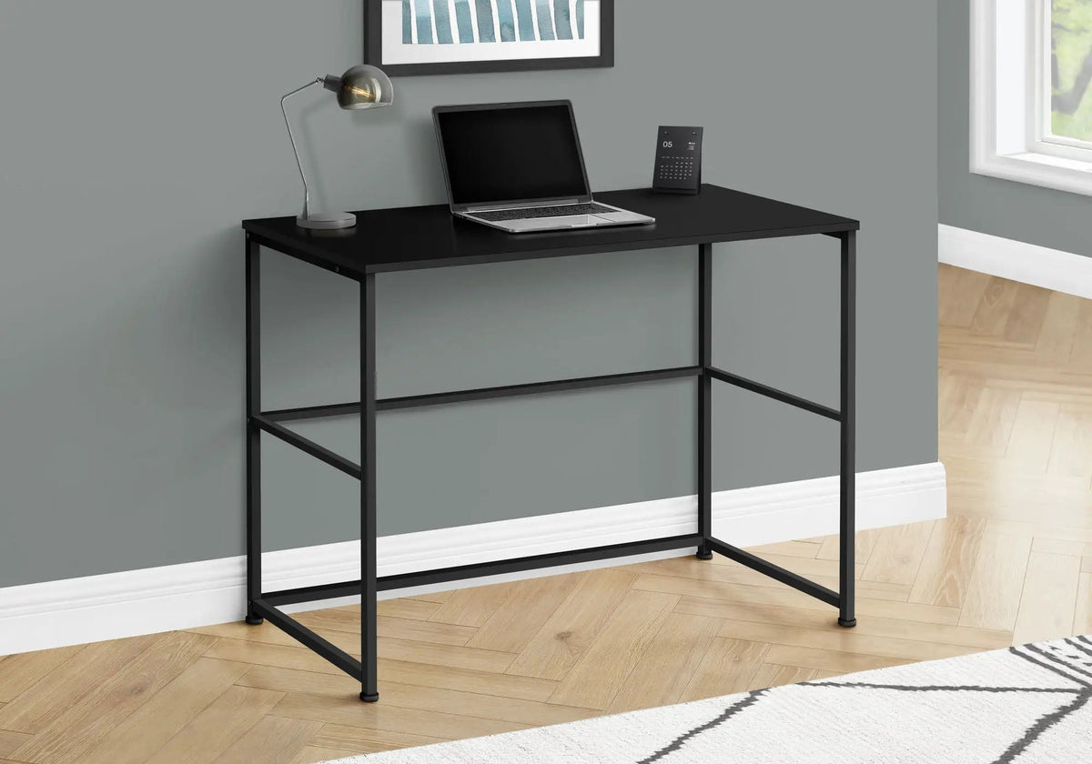 Computer Desk With Drawers | 40 Inch Width | Left Or Right Setup | Black Laminate Finish