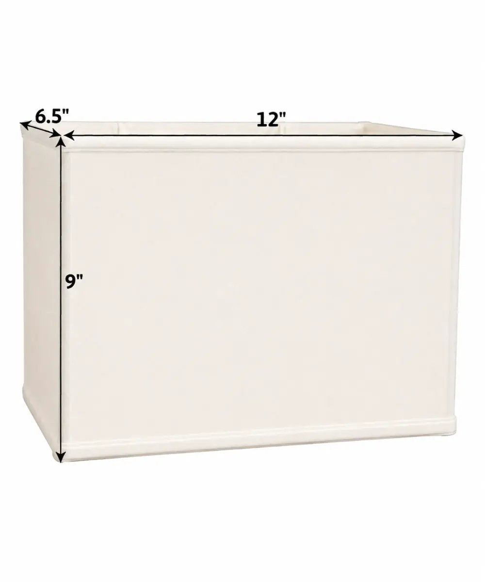 Lampshade | Rectangular Drum | 7 X 9 Inches | White Linen
