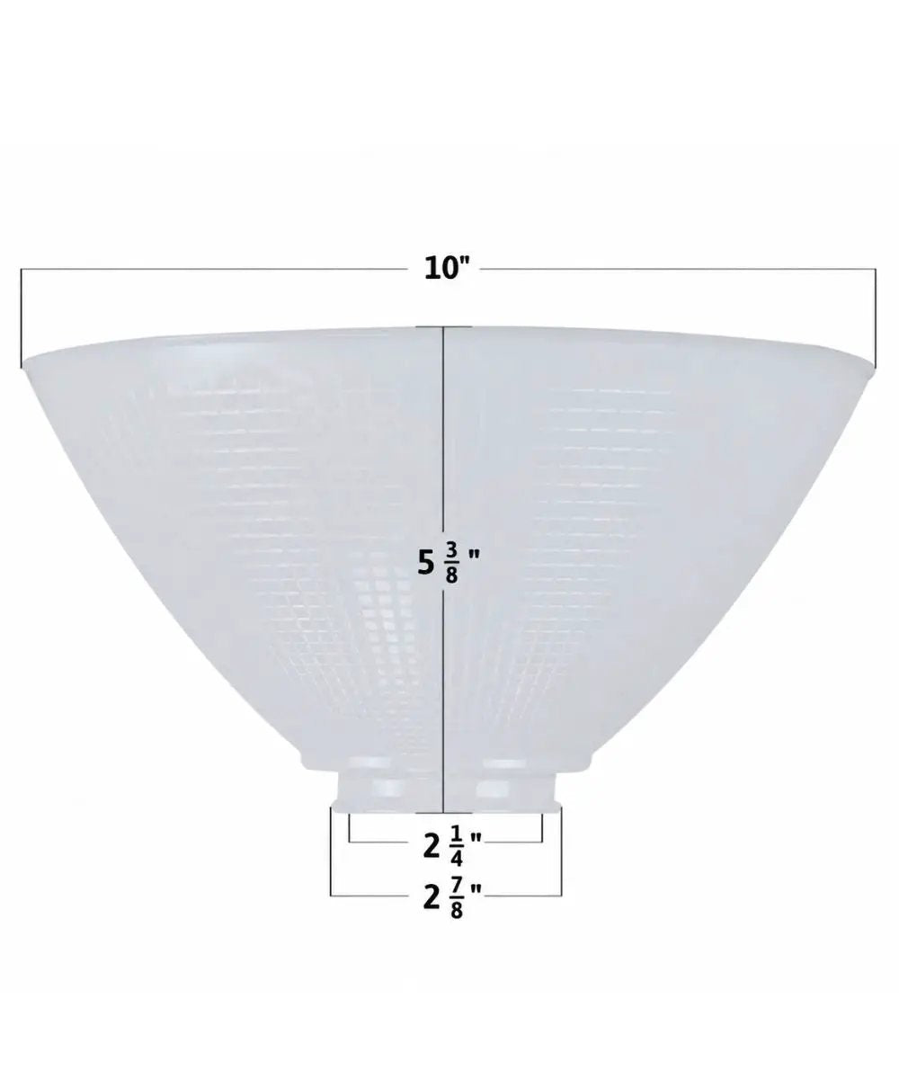 IES Reflector Lamp Shade | 10 Inch Diameter | Opal Glass | Universal Fit